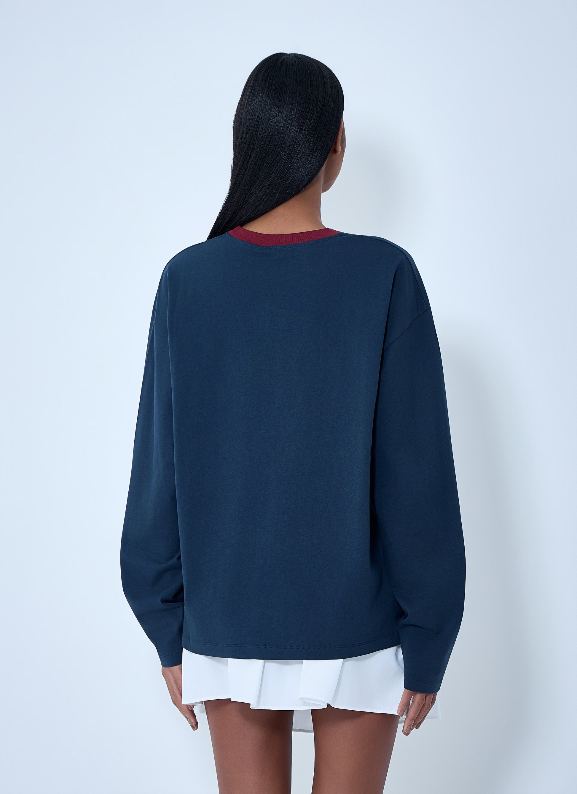 Miu Miu Women Cotton Jersey Sweatshirt With Logo Motif MIU MIU