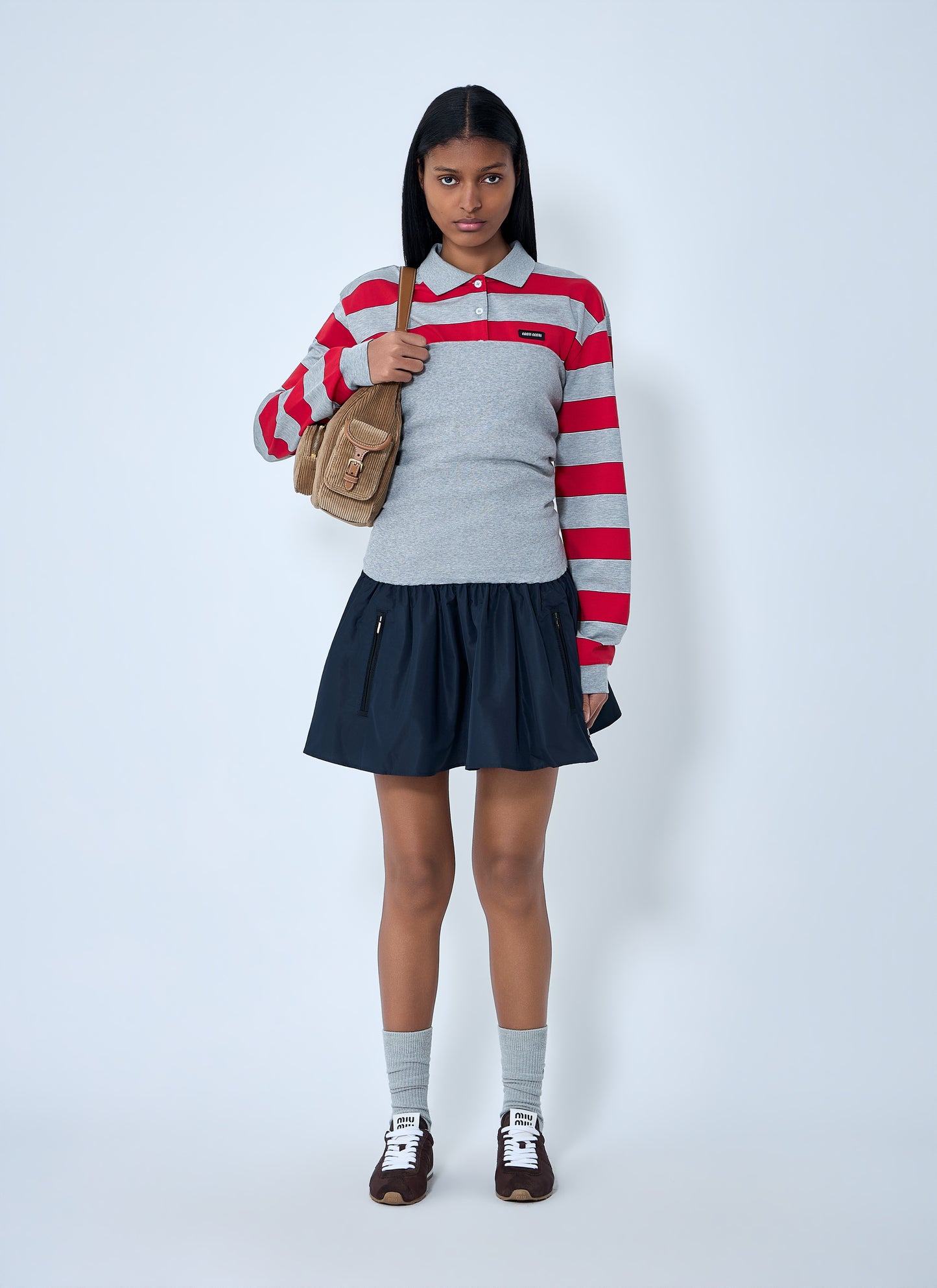 Miu Miu Women Gathered Mini Skirt MIU MIU
