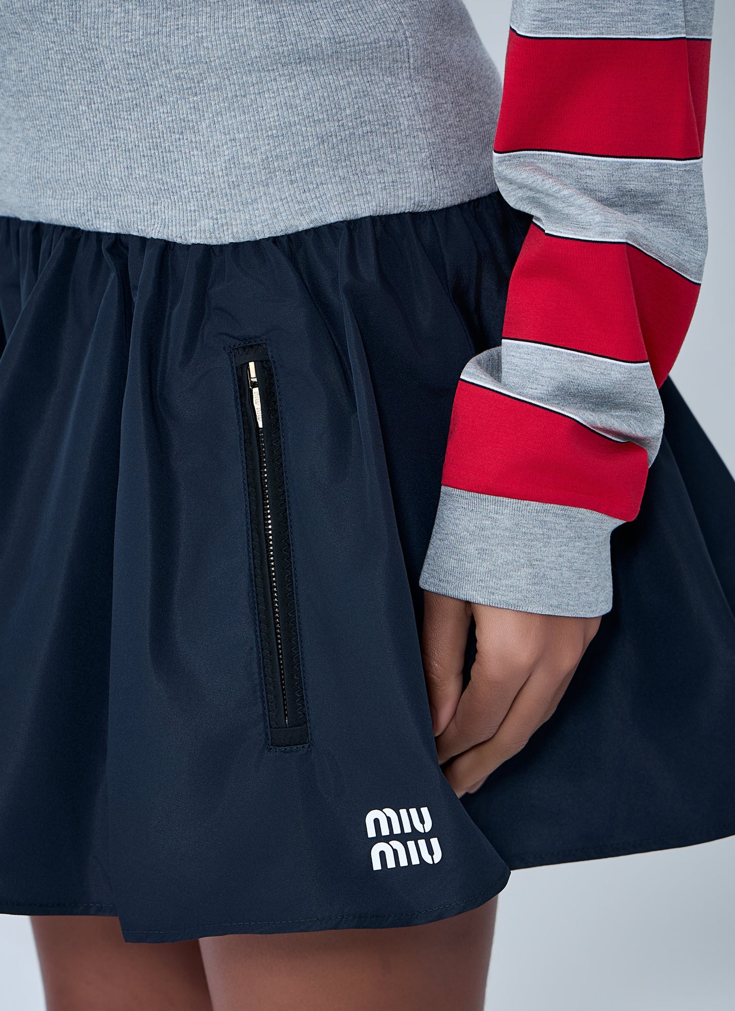 Miu Miu Women Gathered Mini Skirt MIU MIU