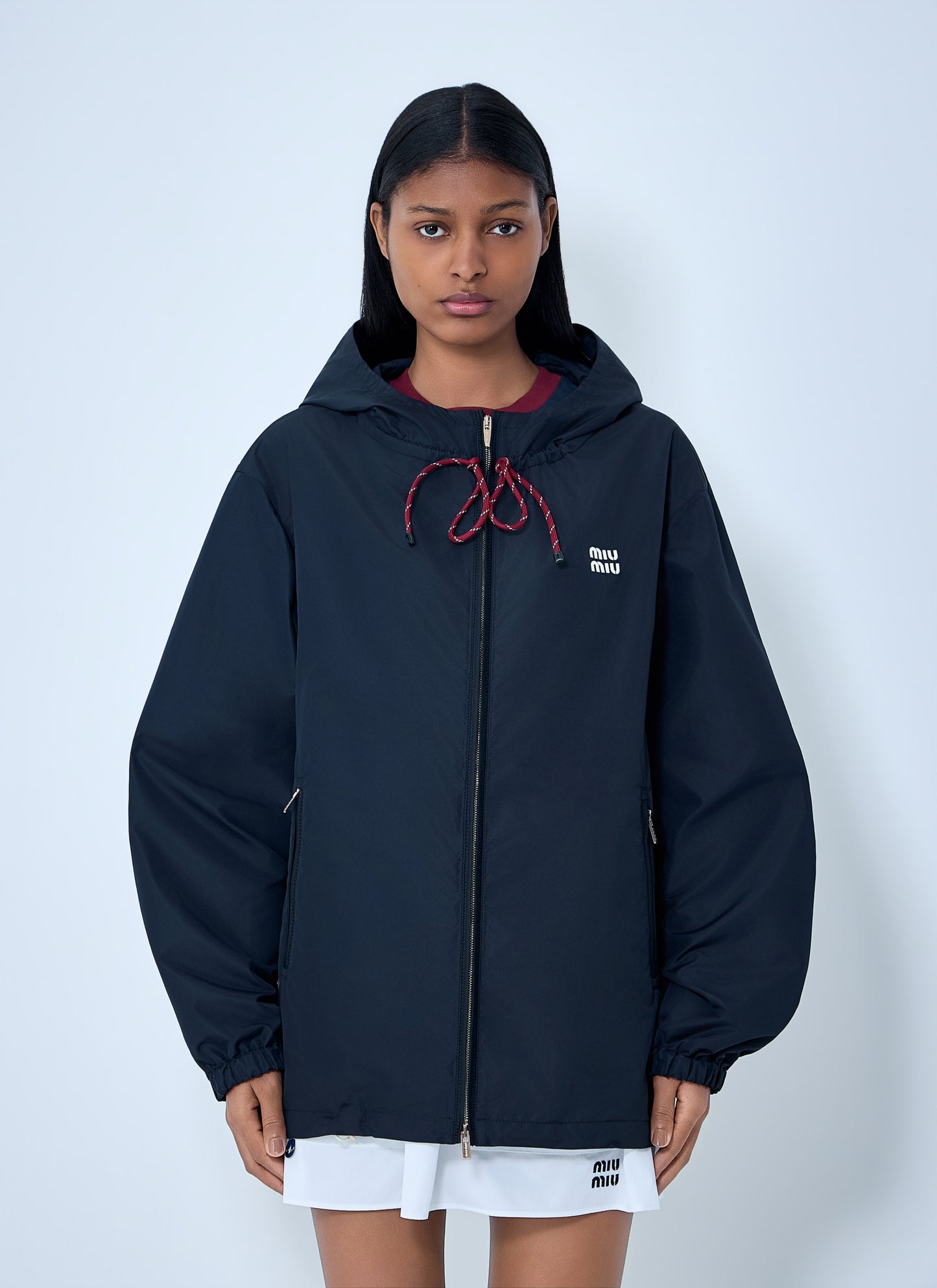 Miu Miu Women Hooded Zip Jacket MIU MIU