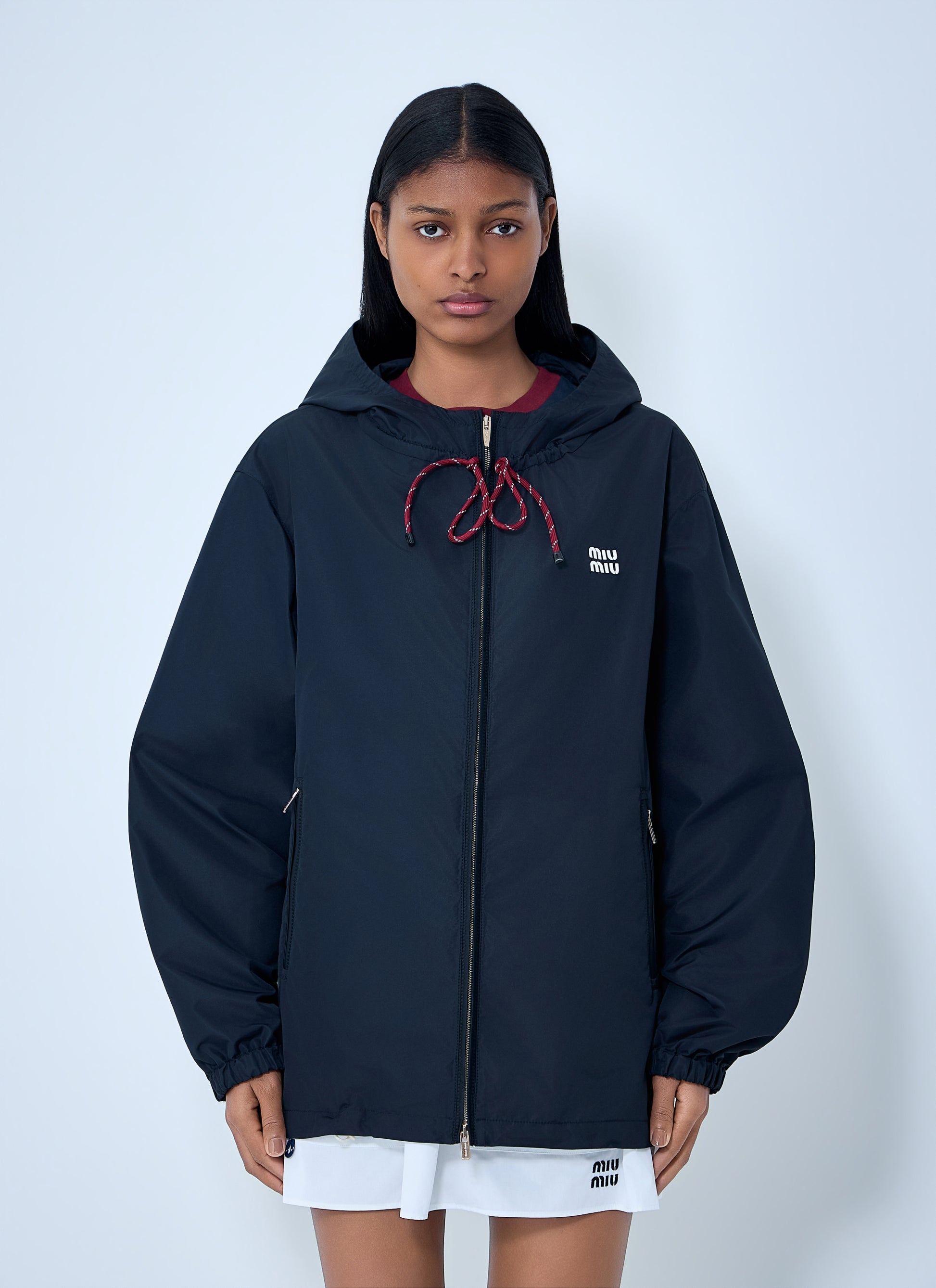 Miu Miu Women Hooded Zip Jacket MIU MIU