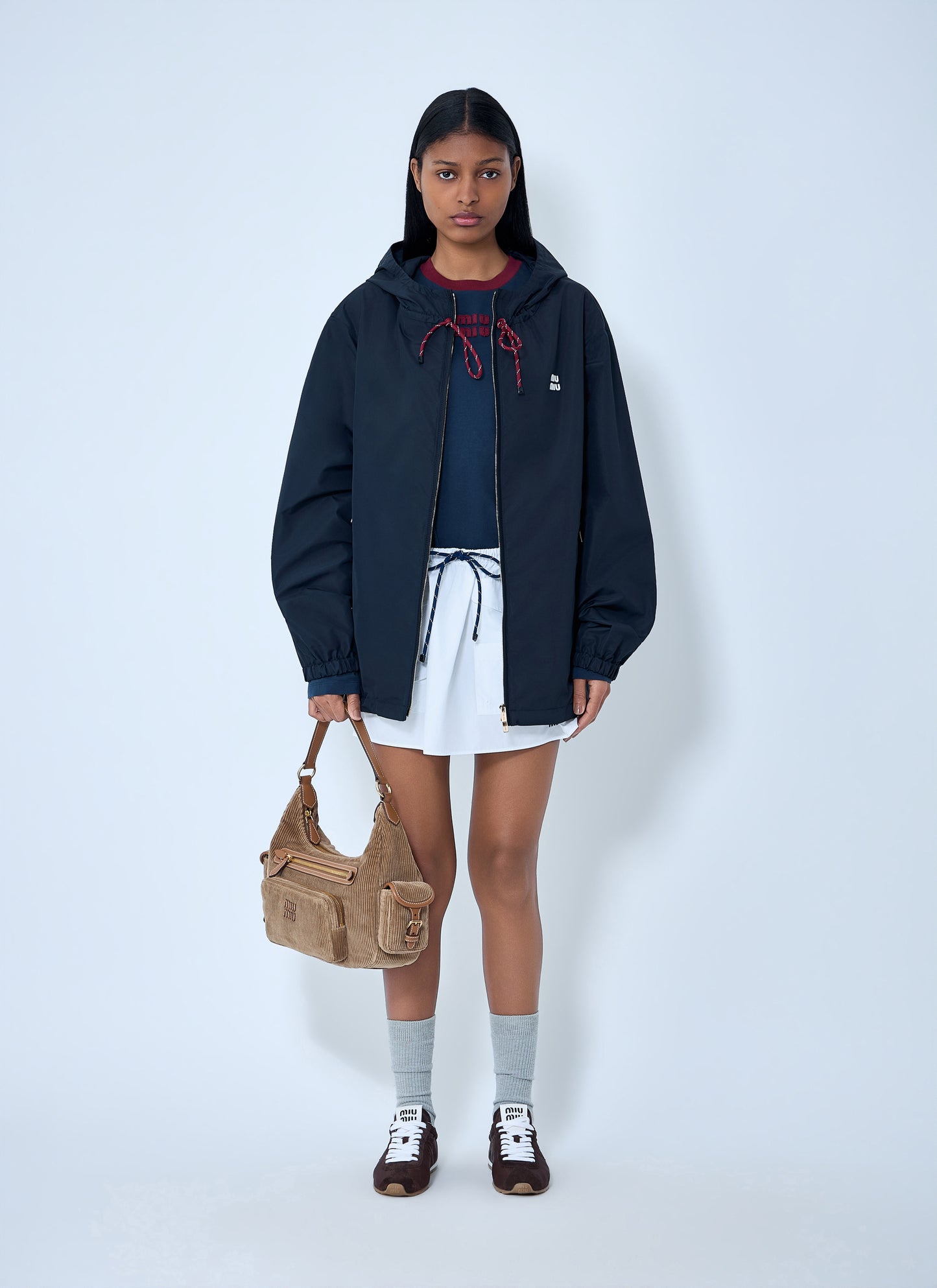Miu Miu Women Hooded Zip Jacket MIU MIU