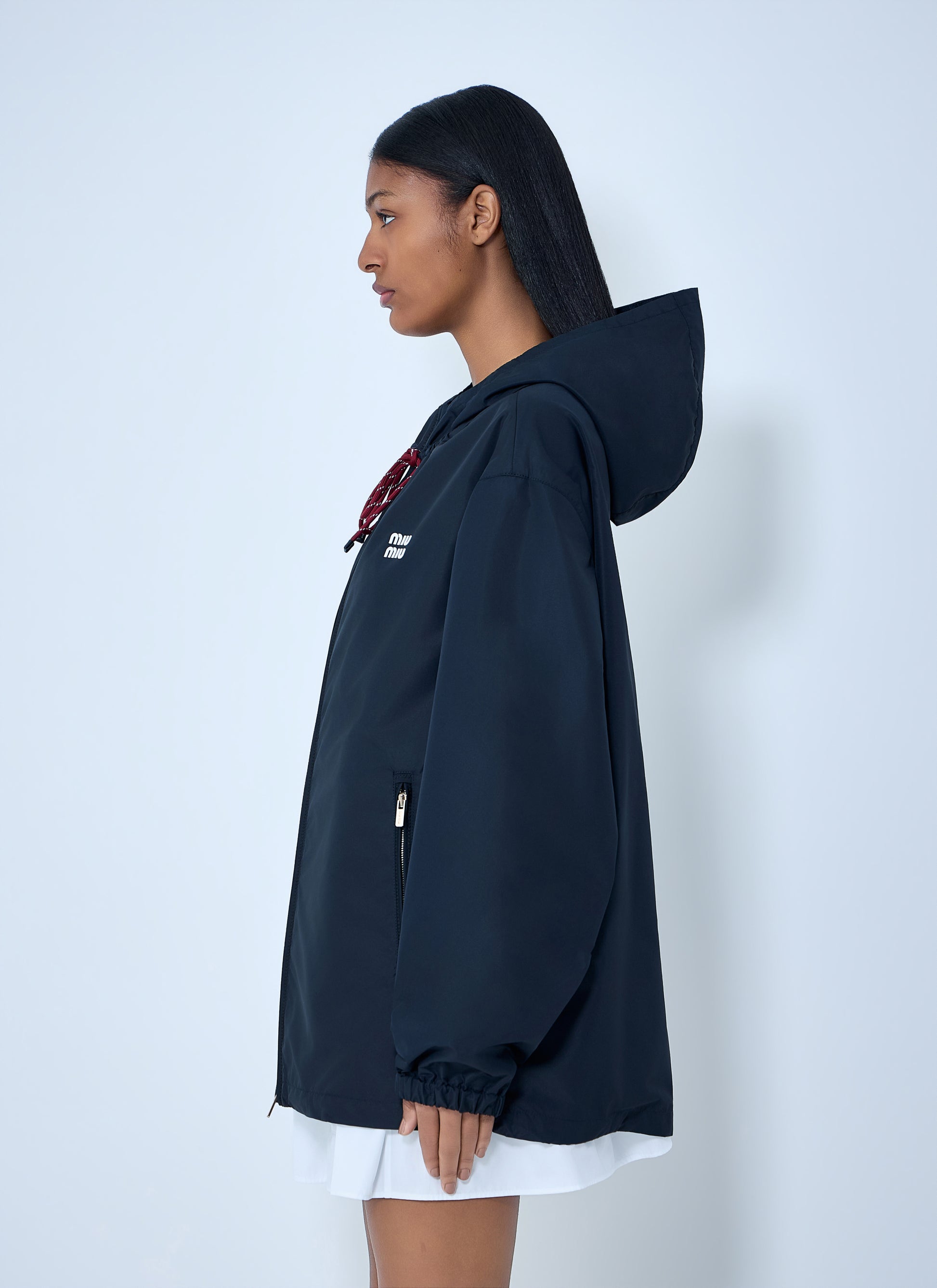 Miu Miu Women Hooded Zip Jacket MIU MIU
