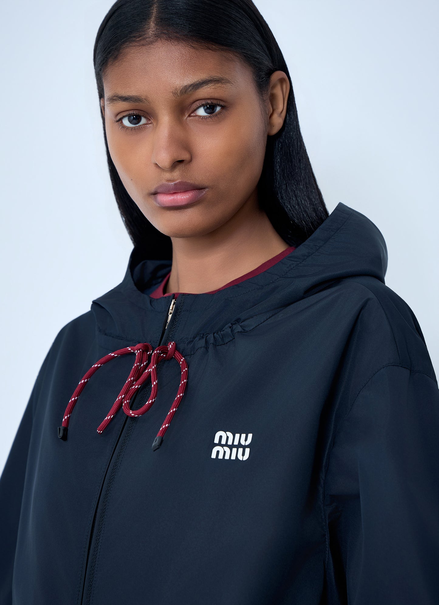 Miu Miu Women Hooded Zip Jacket MIU MIU