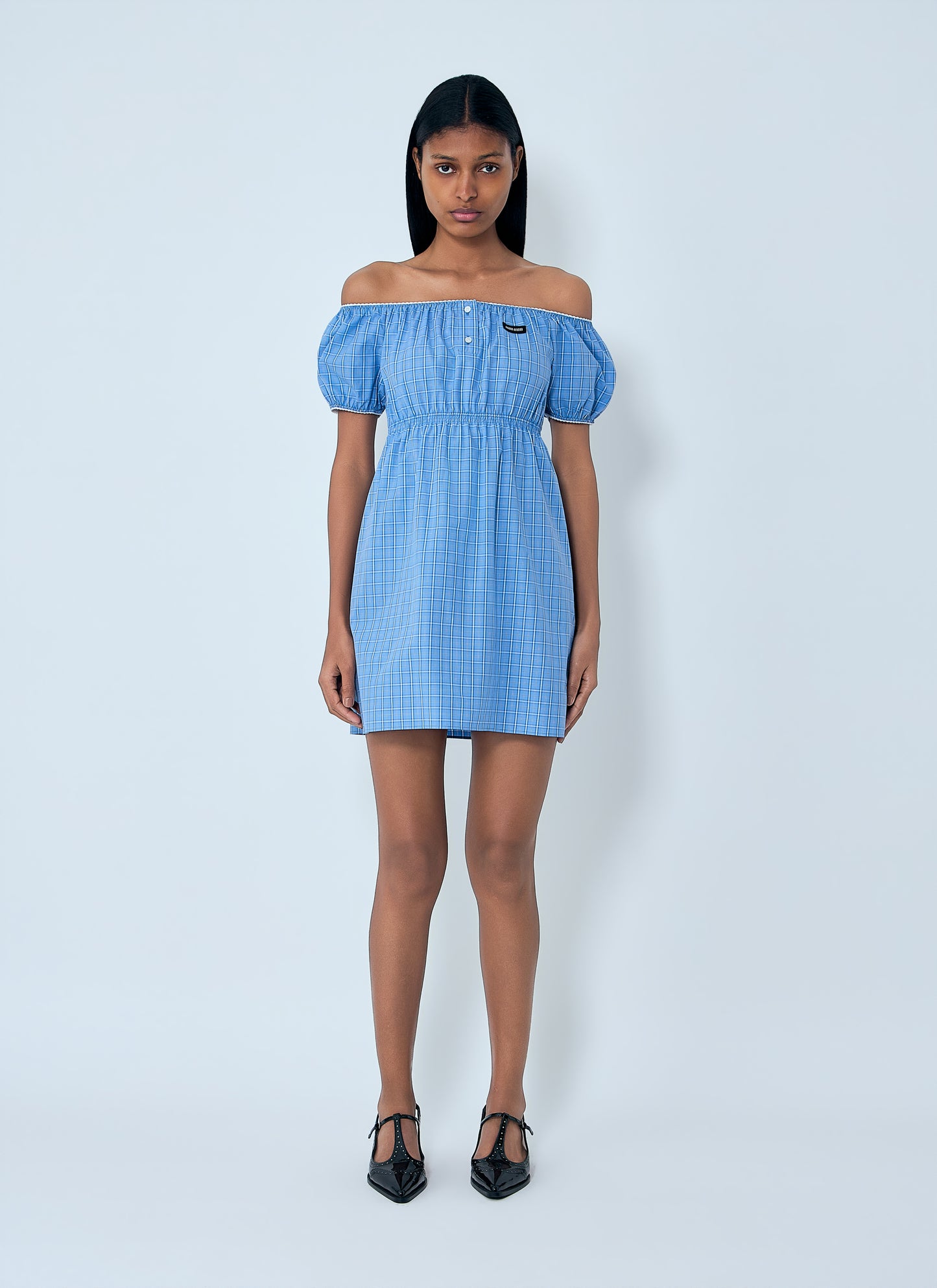 Miu Miu Women Plaid-Pattern Mini Dress MIU MIU