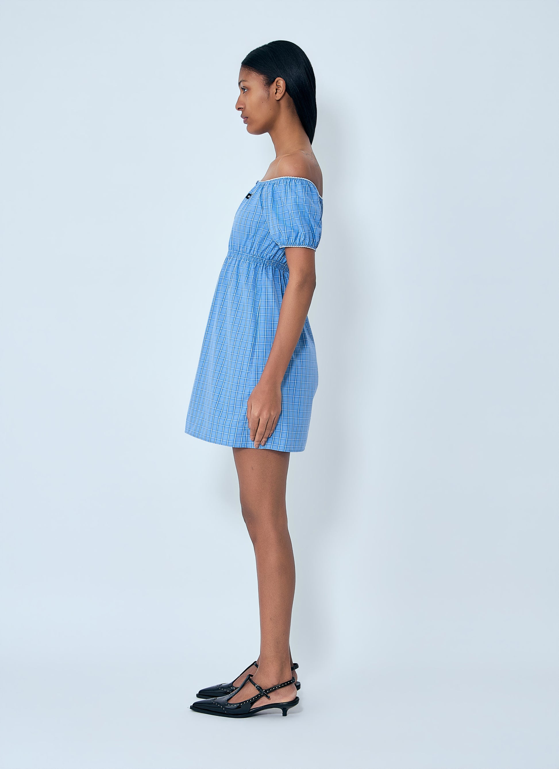 Miu Miu Women Plaid-Pattern Mini Dress MIU MIU