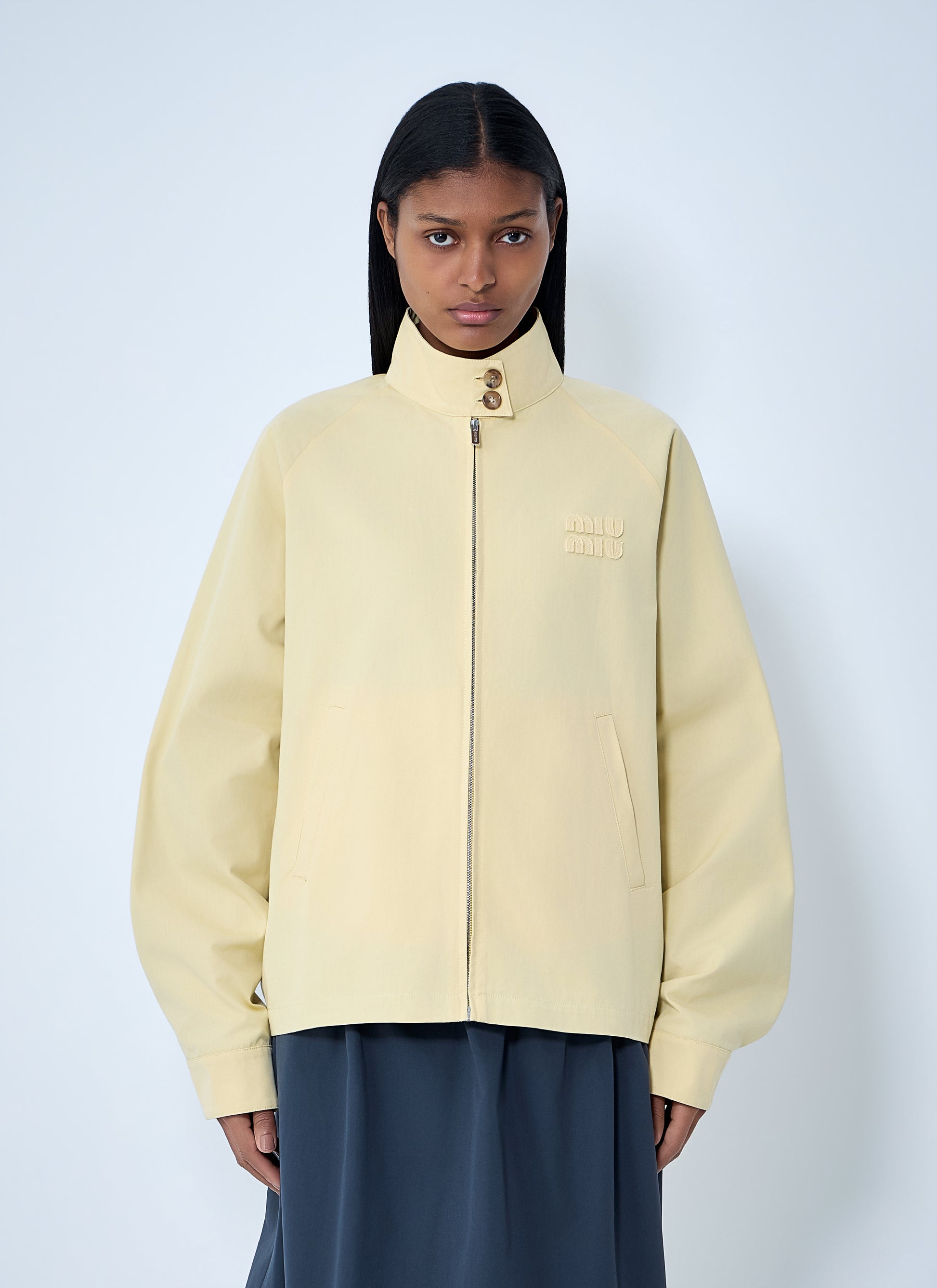 Miu Miu Women High-Neck Zip Jacket MIU MIU