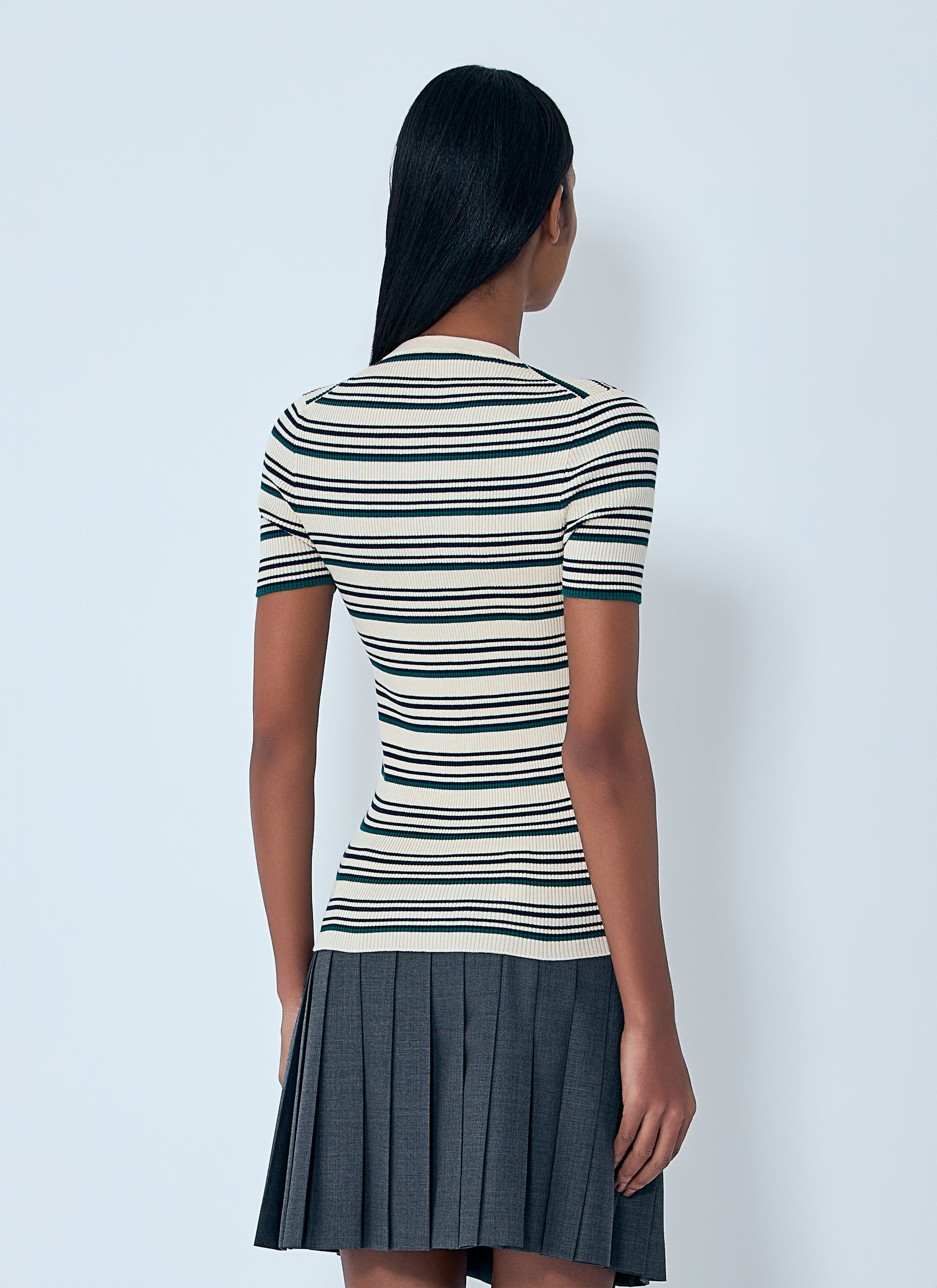 Miu Miu Women Stripes T-Shirt MIU MIU