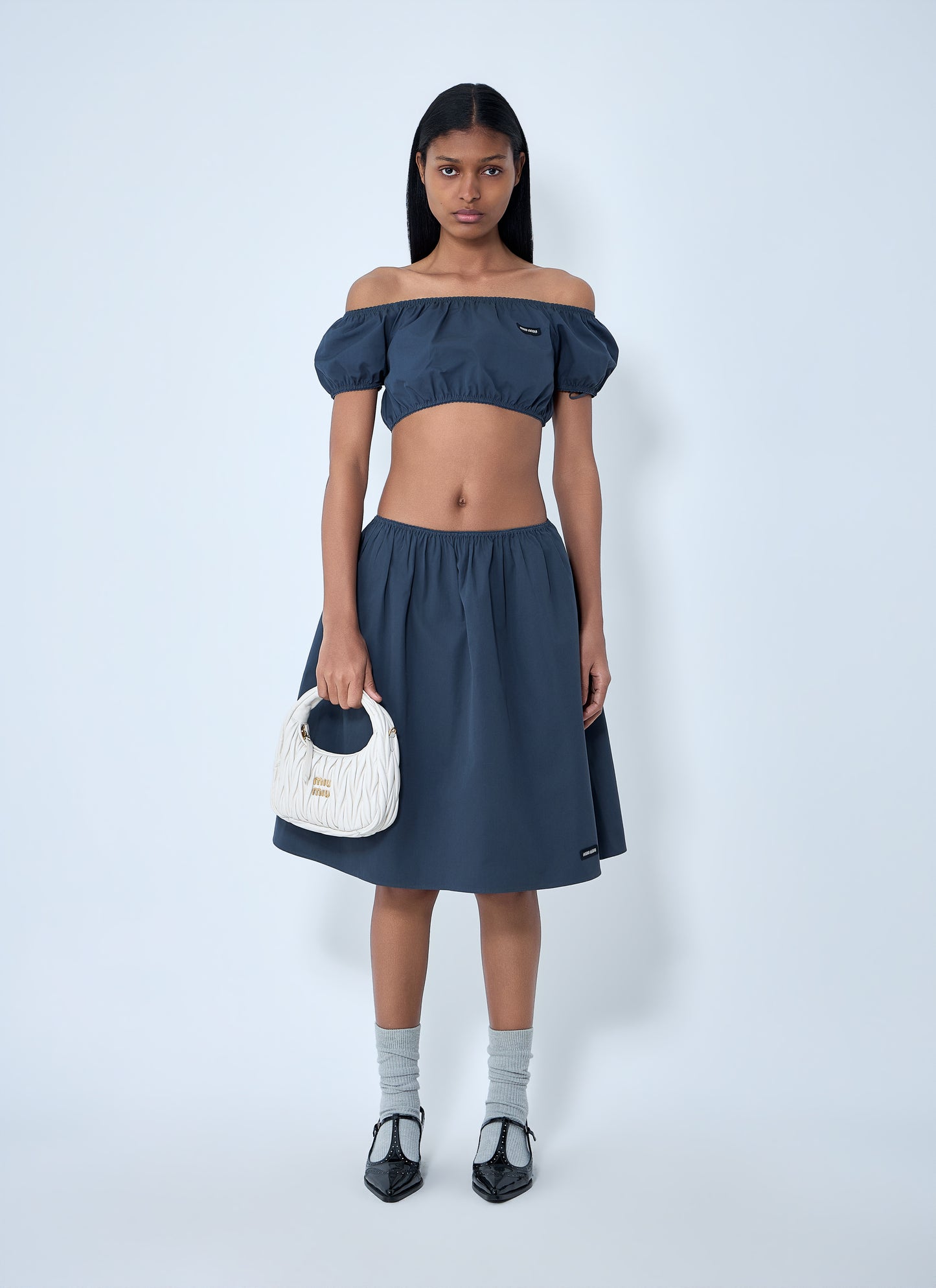 Miu Miu Women Off-Shoulder Crop Top MIU MIU