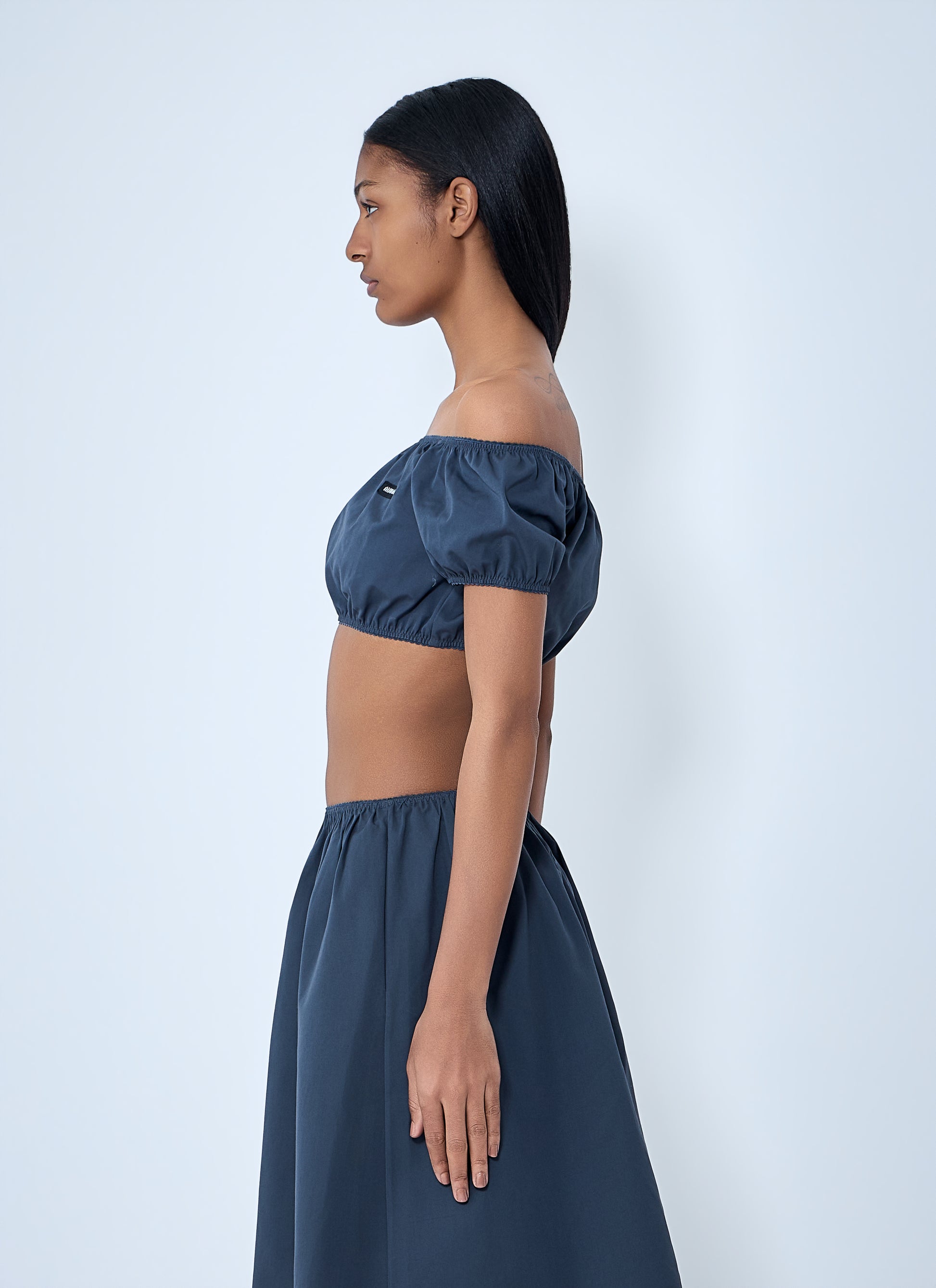 Miu Miu Women Off-Shoulder Crop Top MIU MIU