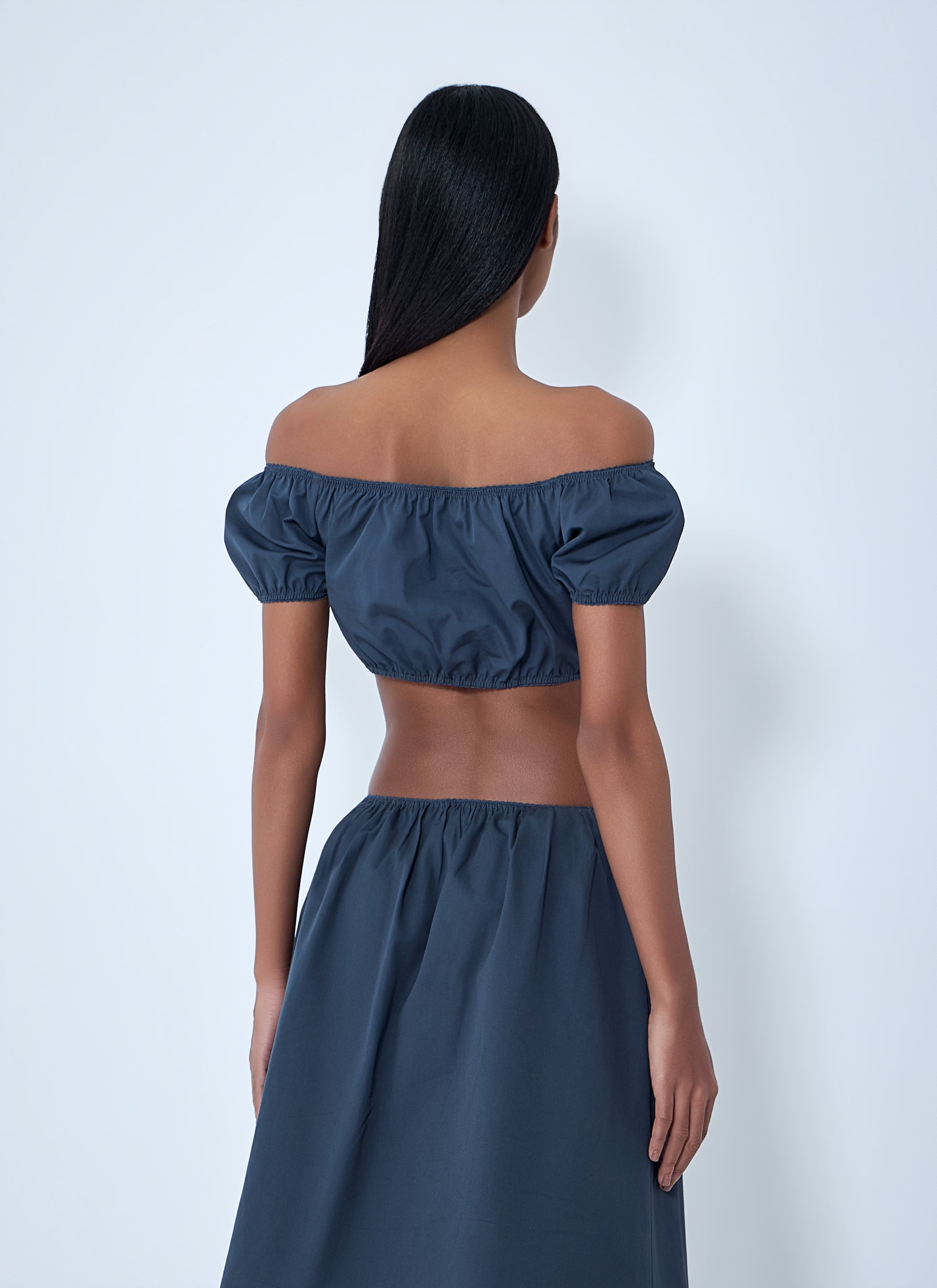 Miu Miu Women Off-Shoulder Crop Top MIU MIU