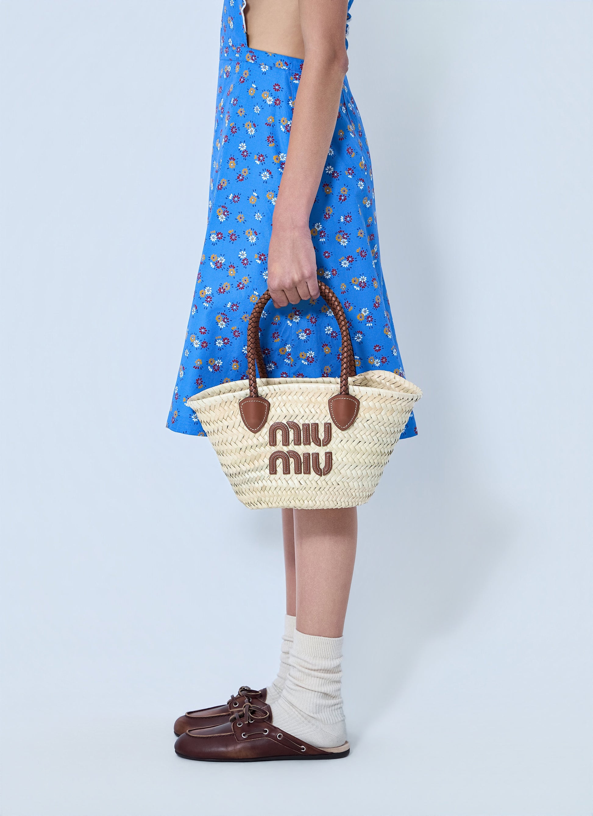 Miu Miu Women Woven Fabric Tote Bag MIU MIU