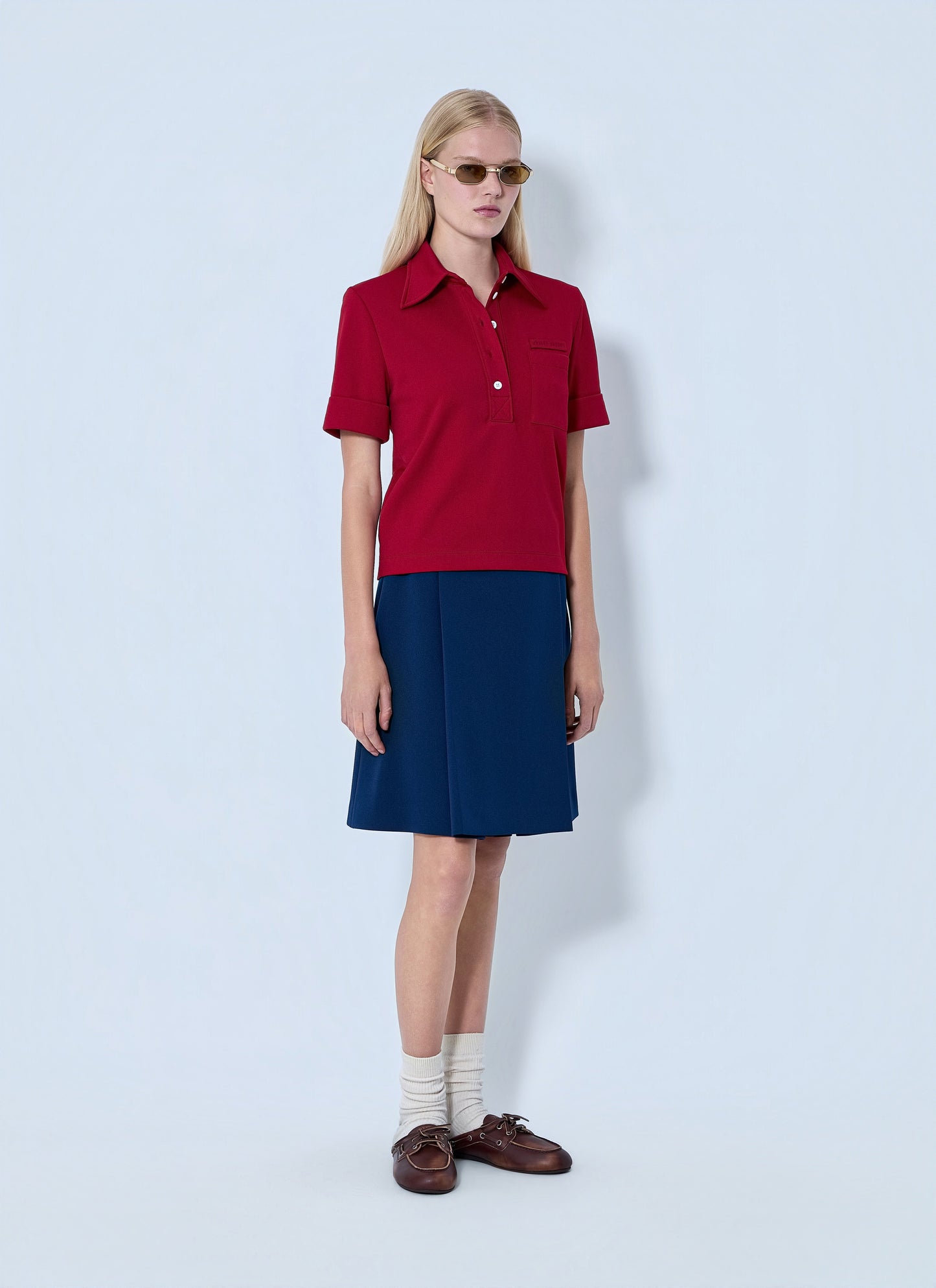 Miu Miu Women Technical Jersey Mini Skirt