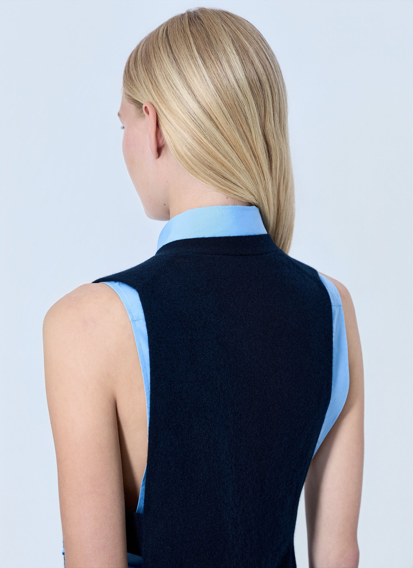 Miu Miu Women V-Neck Logo Vest MIU MIU