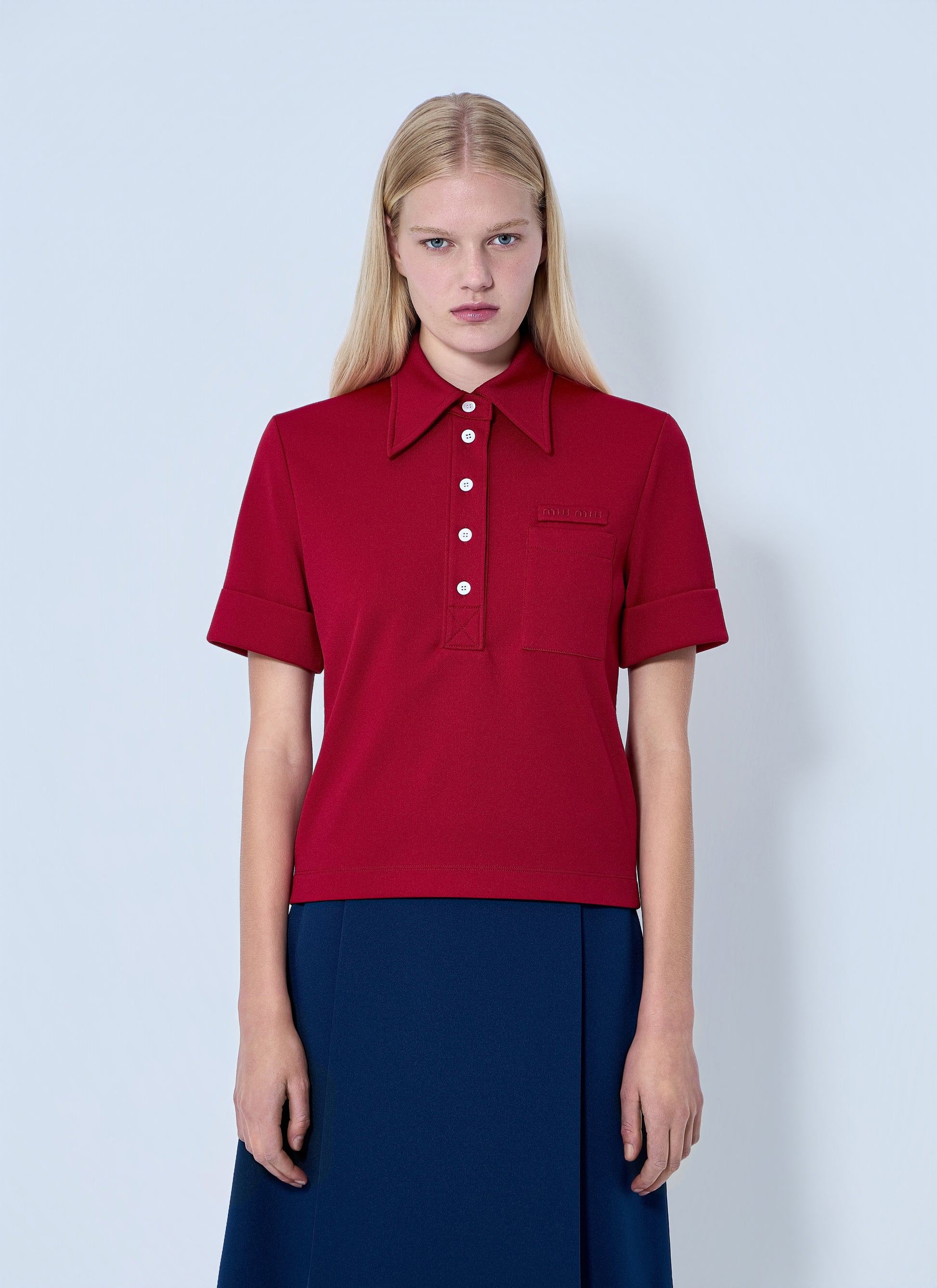 Miu Miu Women Jersey Polo Shirt MIU MIU