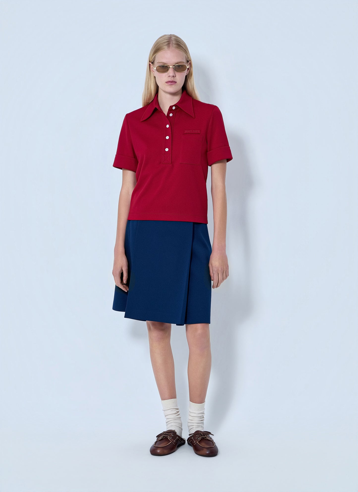 Miu Miu Women Jersey Polo Shirt MIU MIU