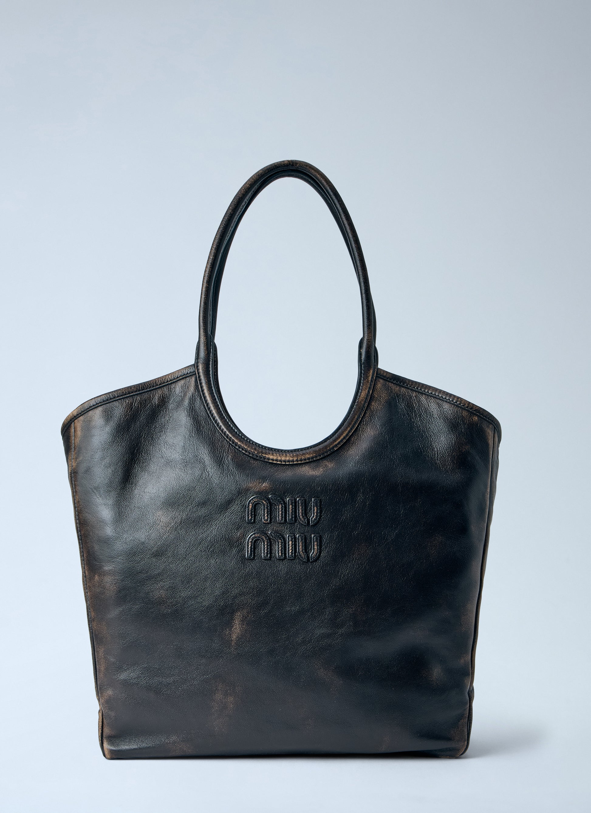 Miu Miu Women Ivy Leather Tote Bag MIU MIU