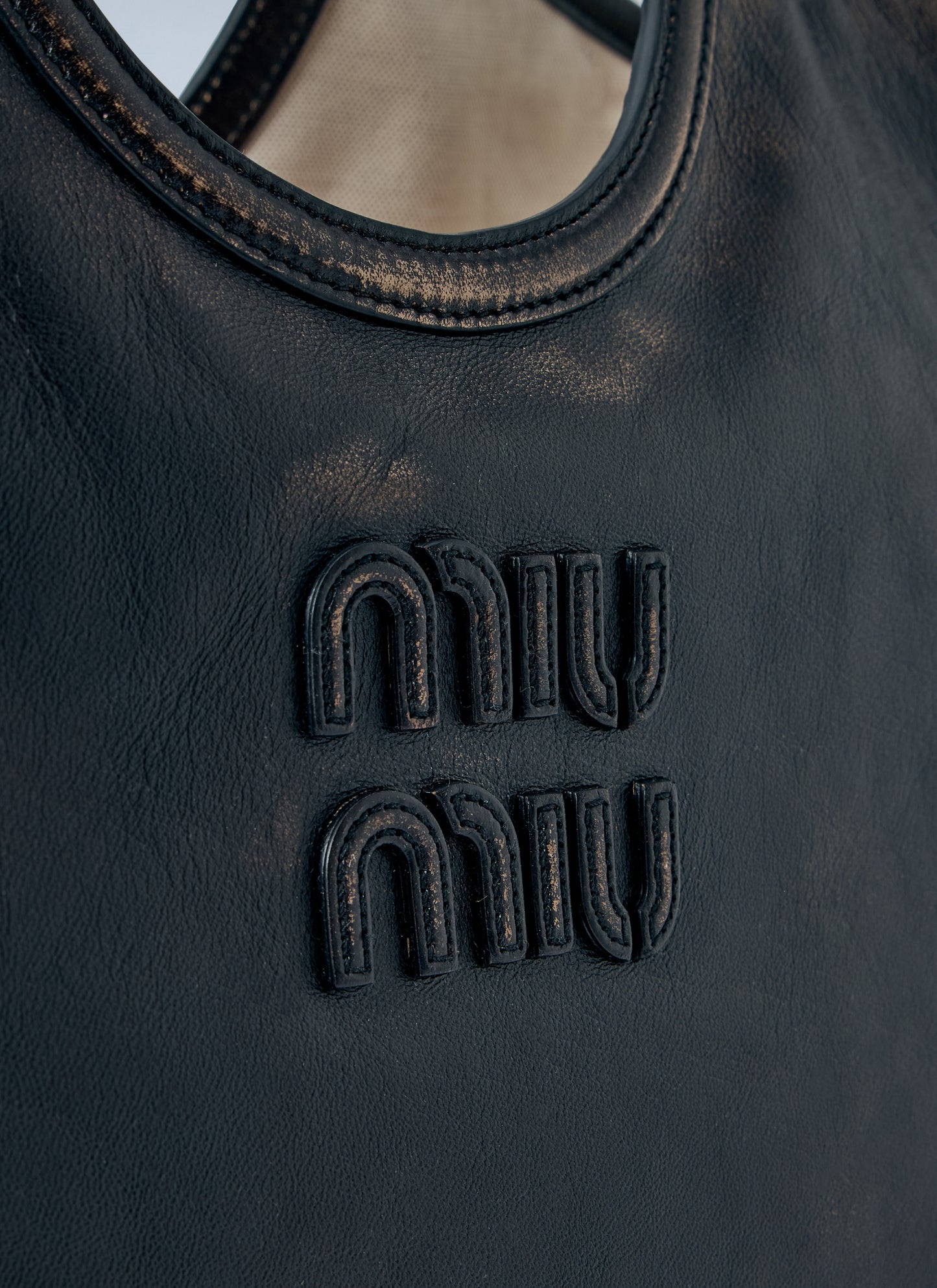 Miu Miu Women Ivy Leather Tote Bag MIU MIU