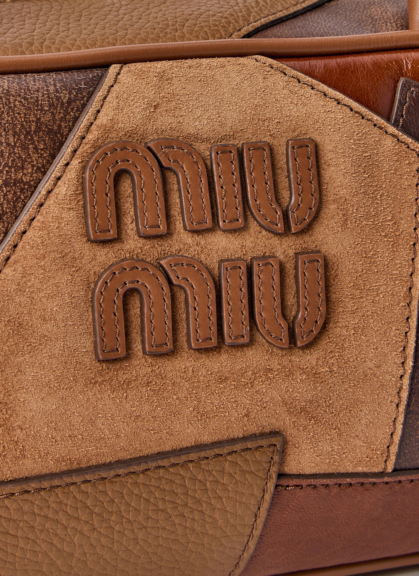 Miu Miu Women Beau Leather Patchwork Bag
