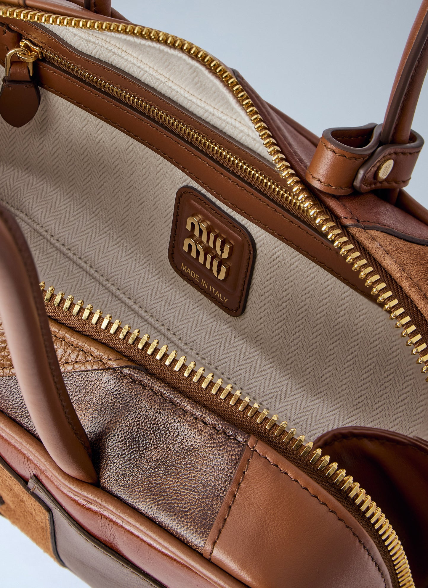 Miu Miu Women Beau Leather Patchwork Bag