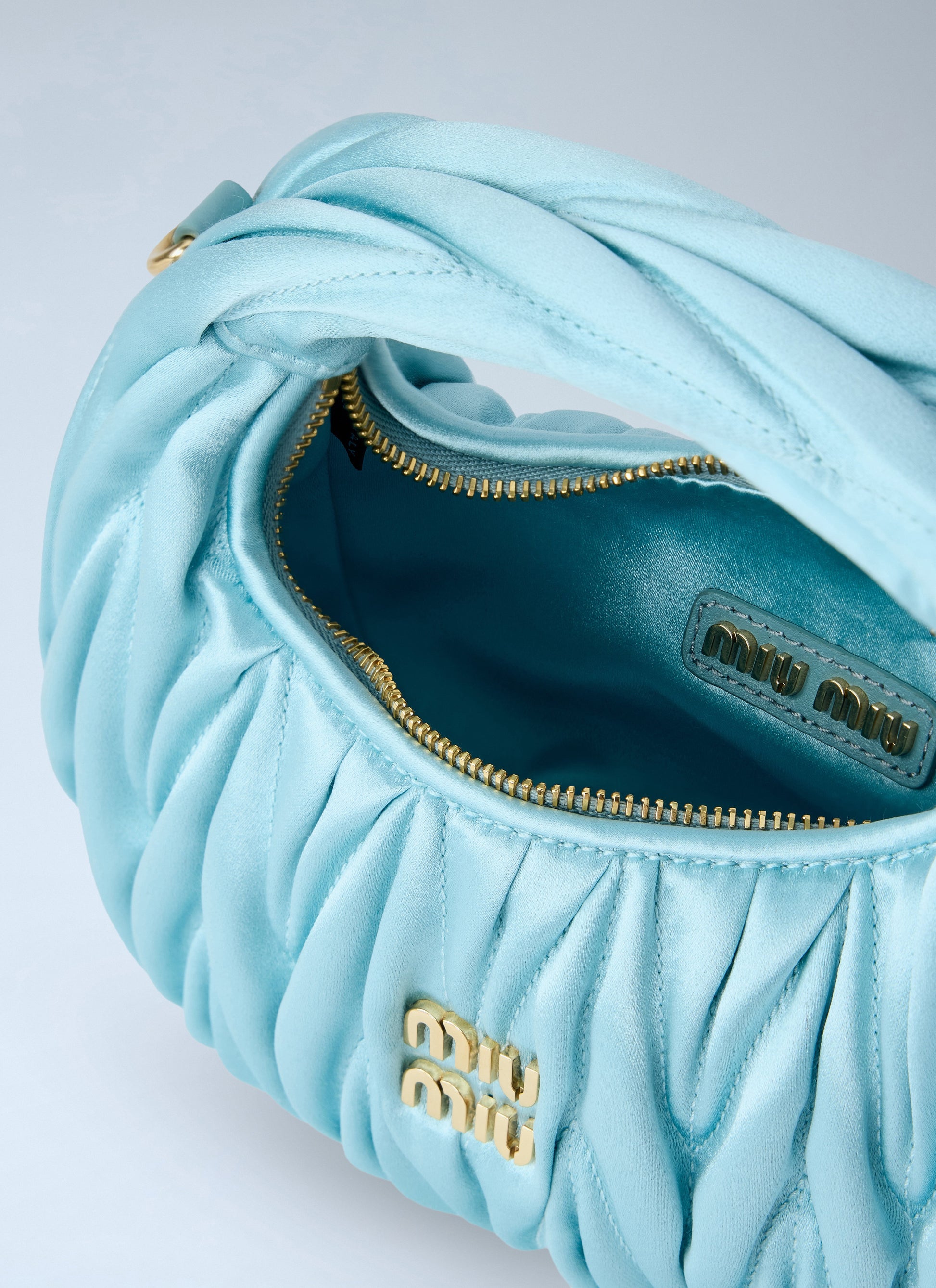 Miu Miu Women Wander Matelassé Satin Mini Bag MIU MIU
