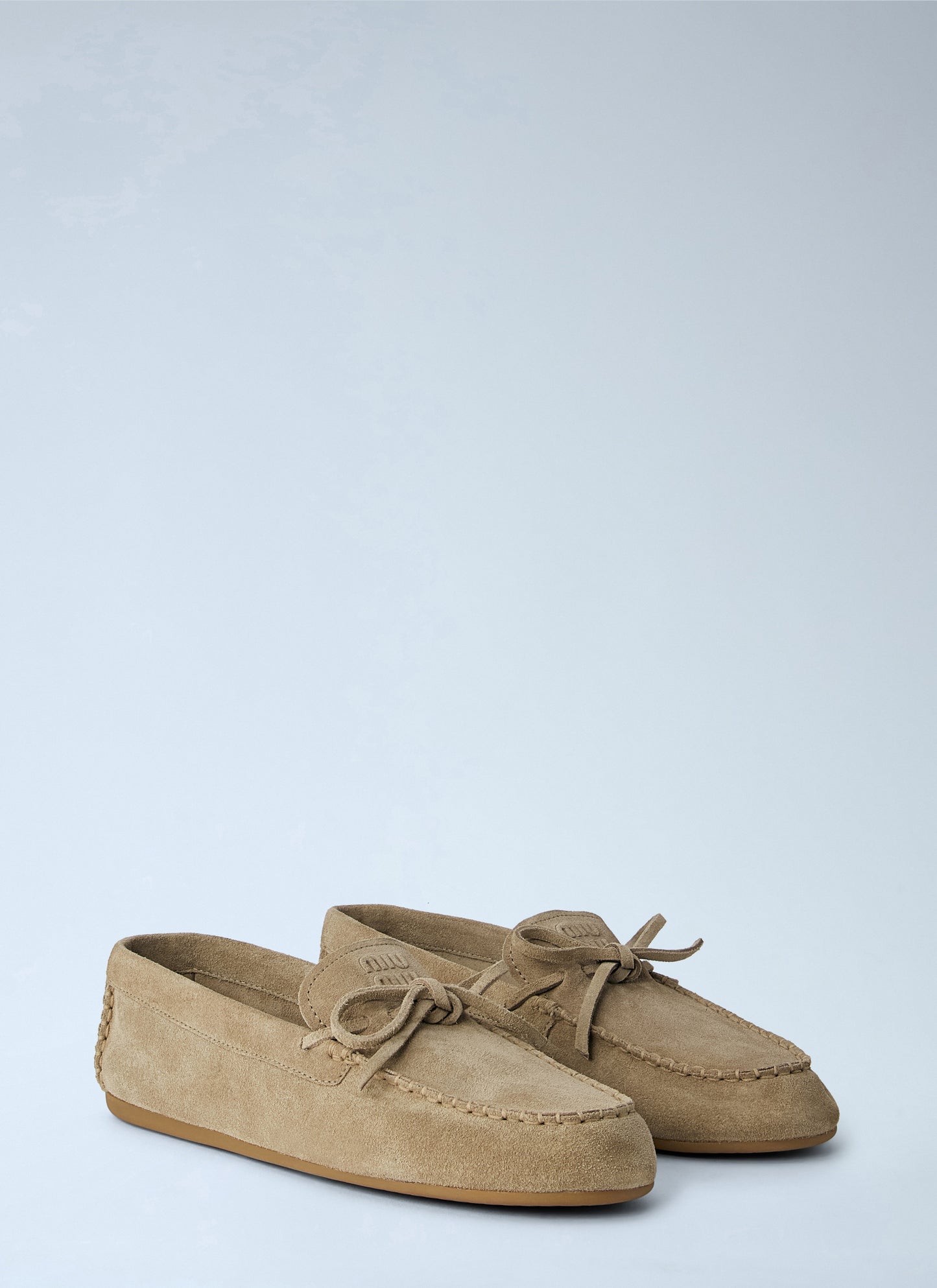 Miu Miu Women Suede Mesh Loafers MIU MIU