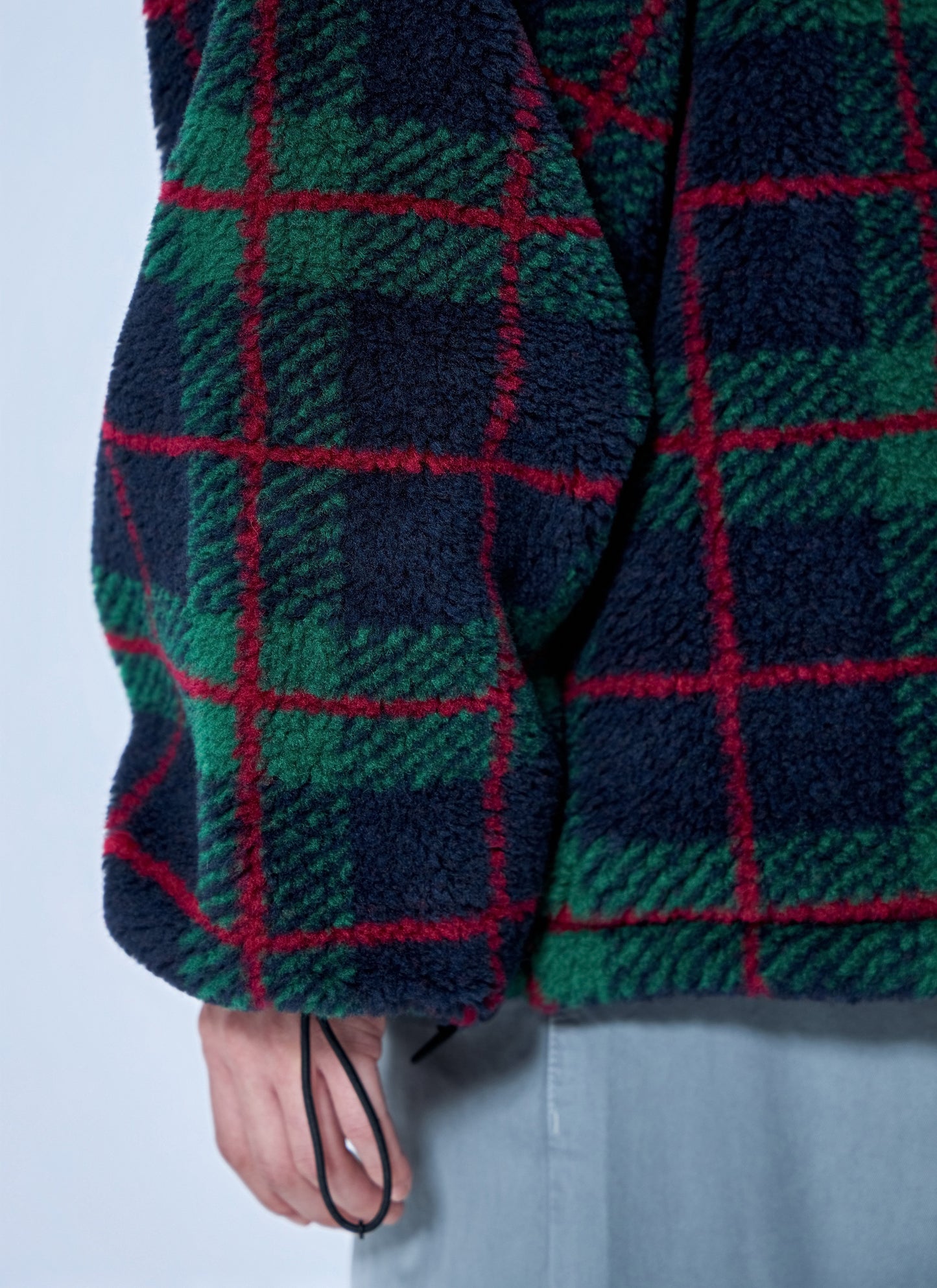 Miu Miu Women Checked Teddy Zipper Jacket