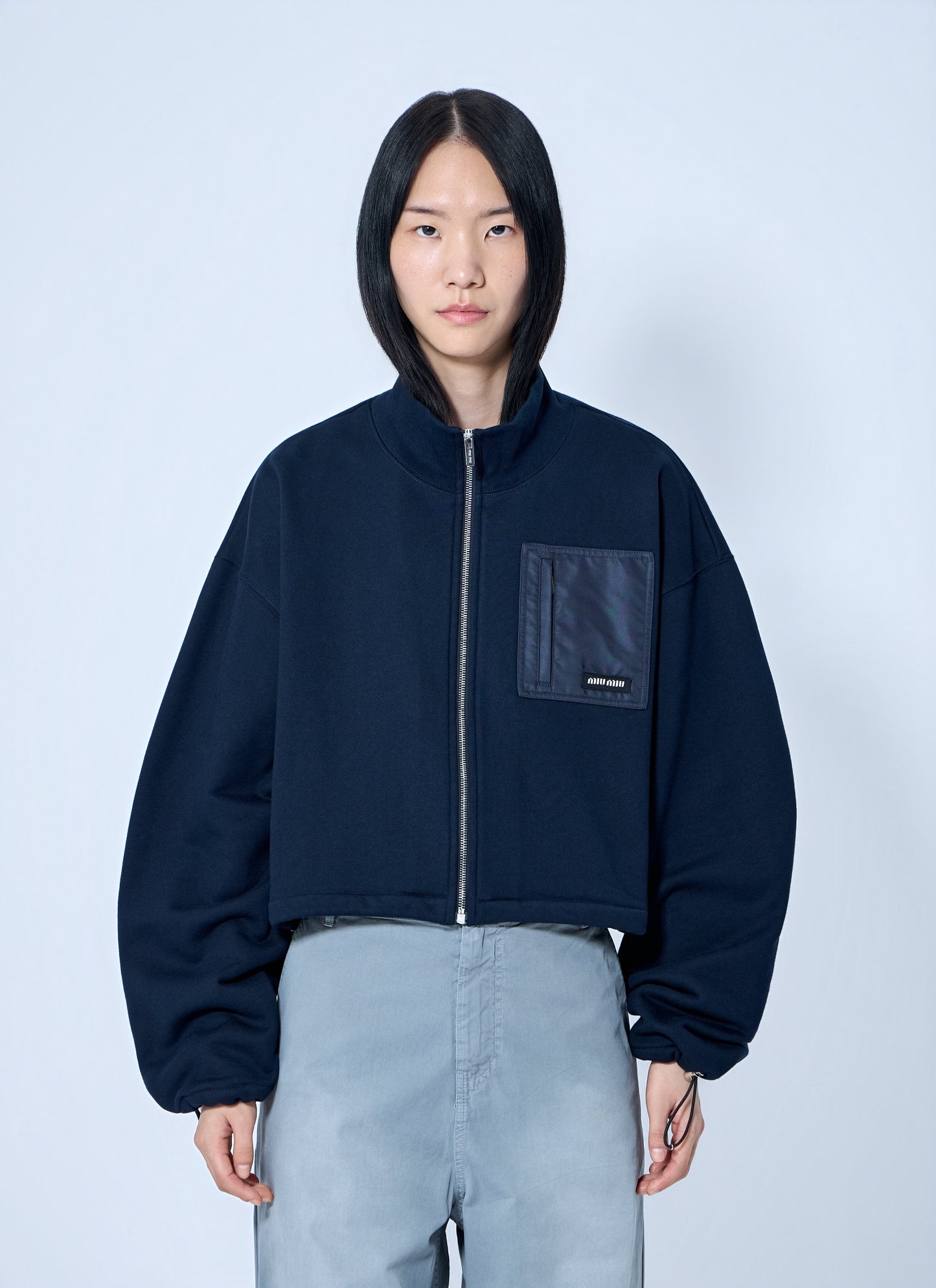 Miu Miu Women Zip Fleece Sweatshirt MIU MIU