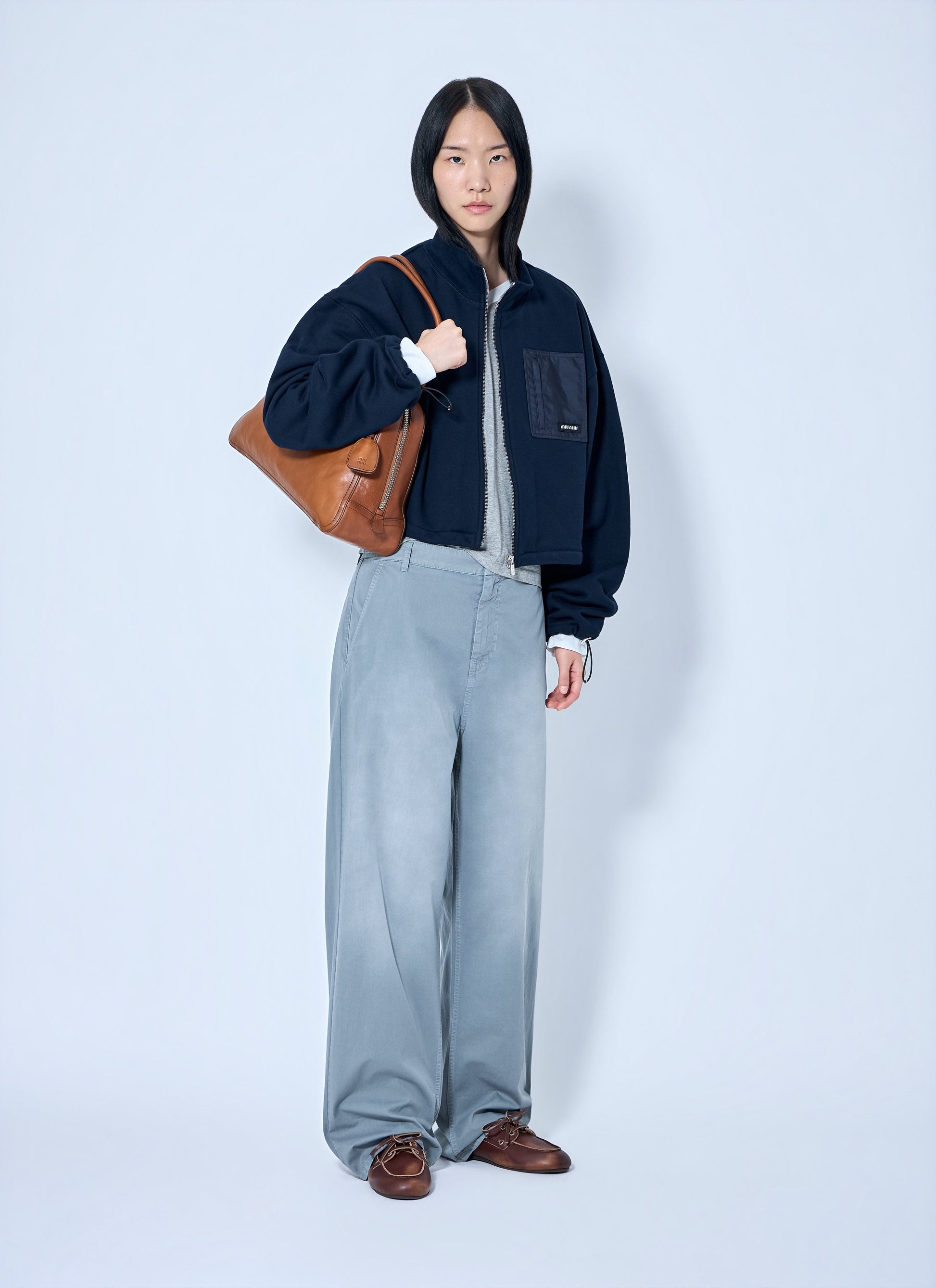 Miu Miu Women Zip Fleece Sweatshirt MIU MIU