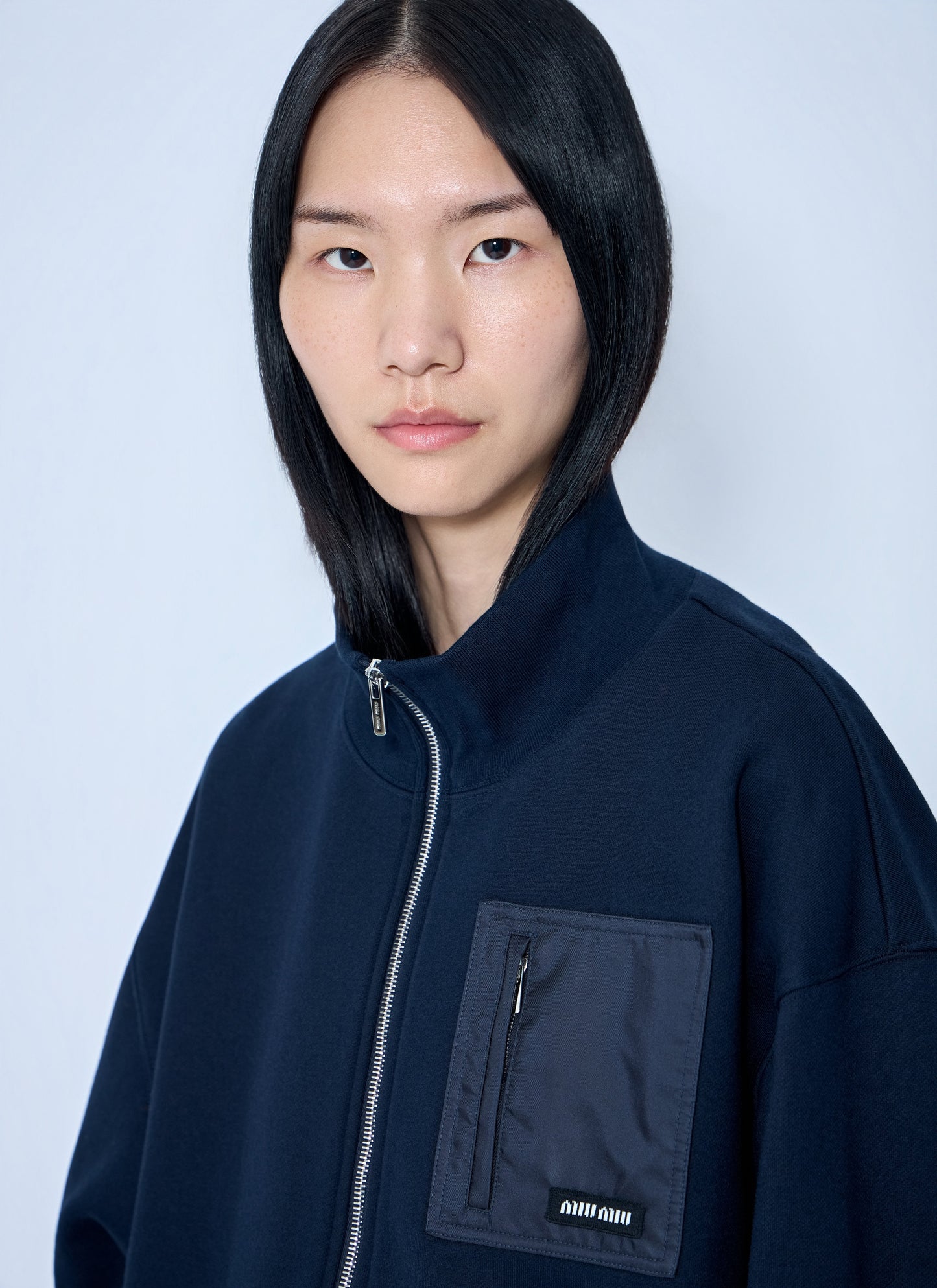 Miu Miu Women Zip Fleece Sweatshirt MIU MIU