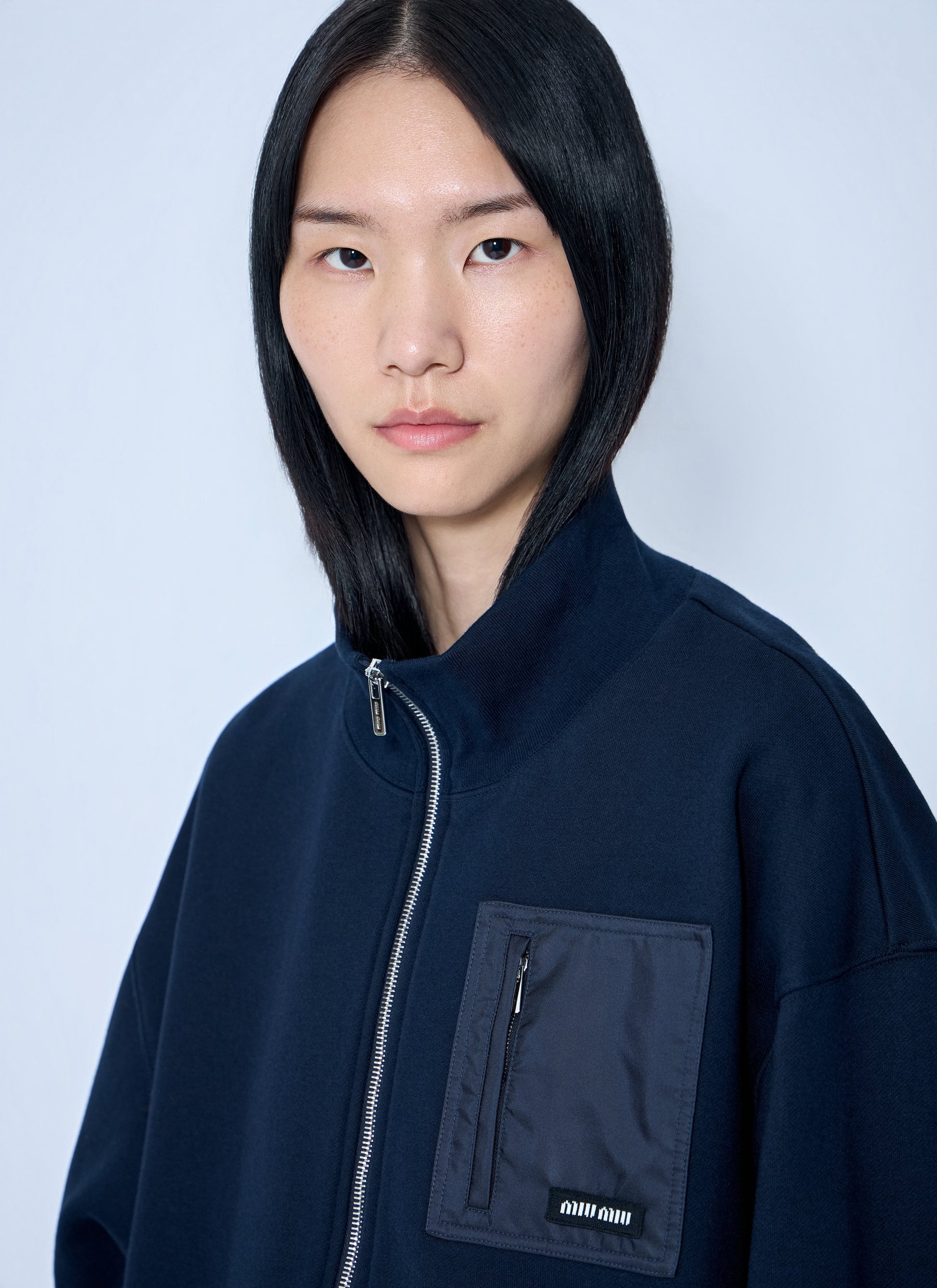 Miu Miu Women Zip Fleece Sweatshirt MIU MIU