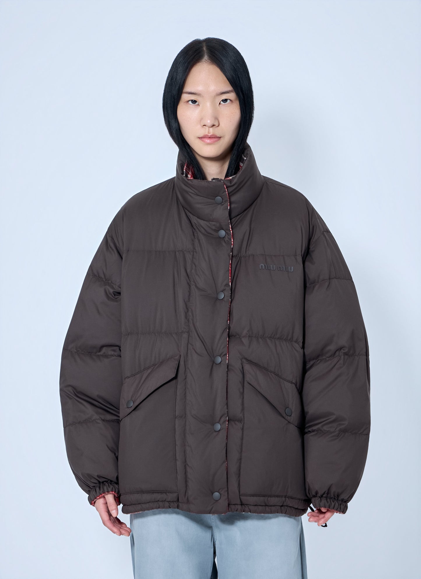 Miu Miu Women Padded Jacket With High Collar MIU MIU