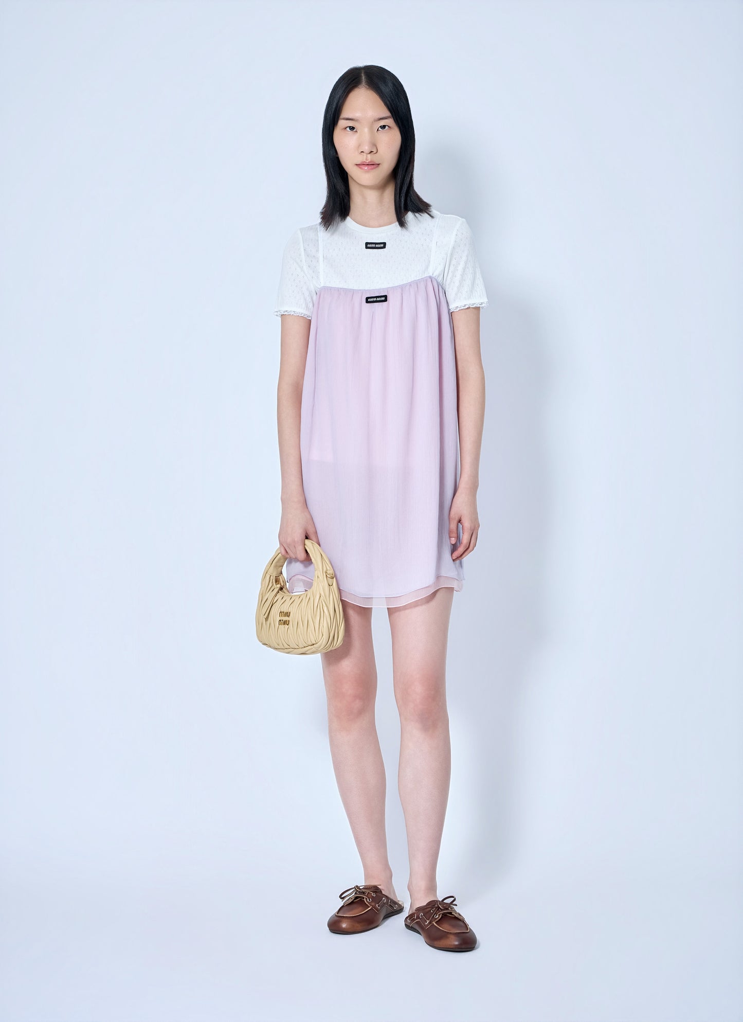 Miu Miu Women Wisteria Chiffon Dress MIU MIU