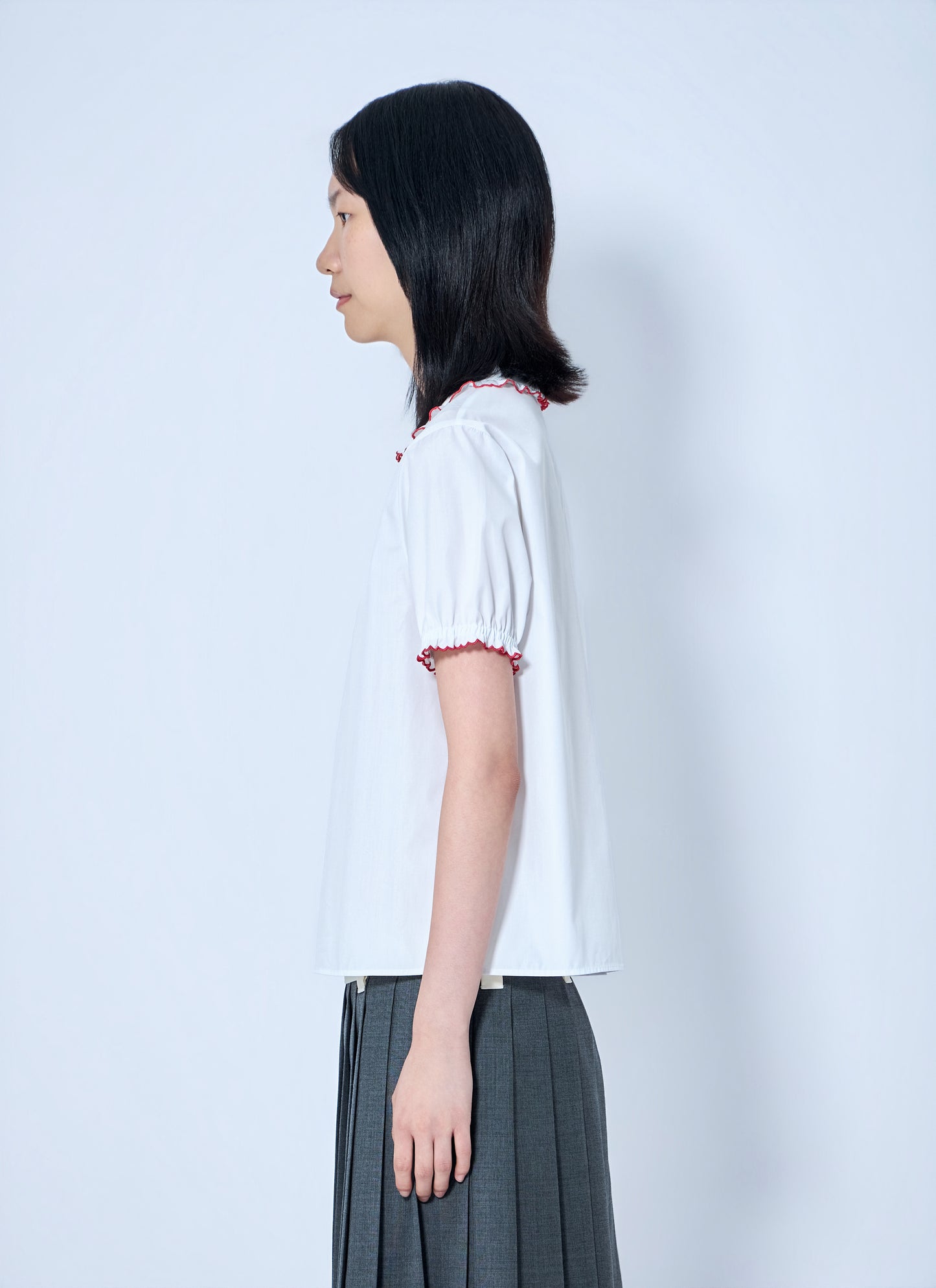 Miu Miu Women Embroidered Poplin Shirt MIU MIU