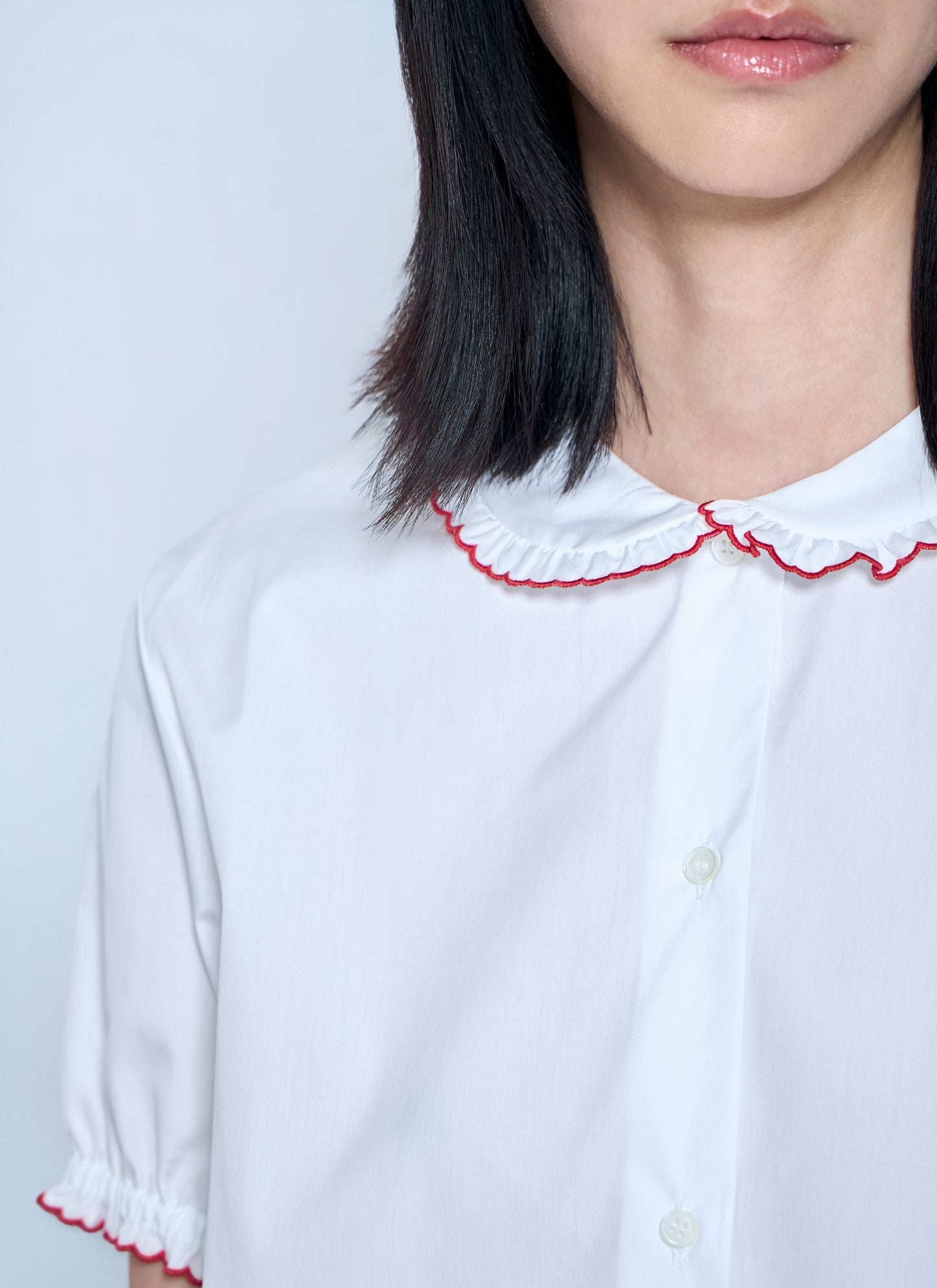 Miu Miu Women Embroidered Poplin Shirt MIU MIU