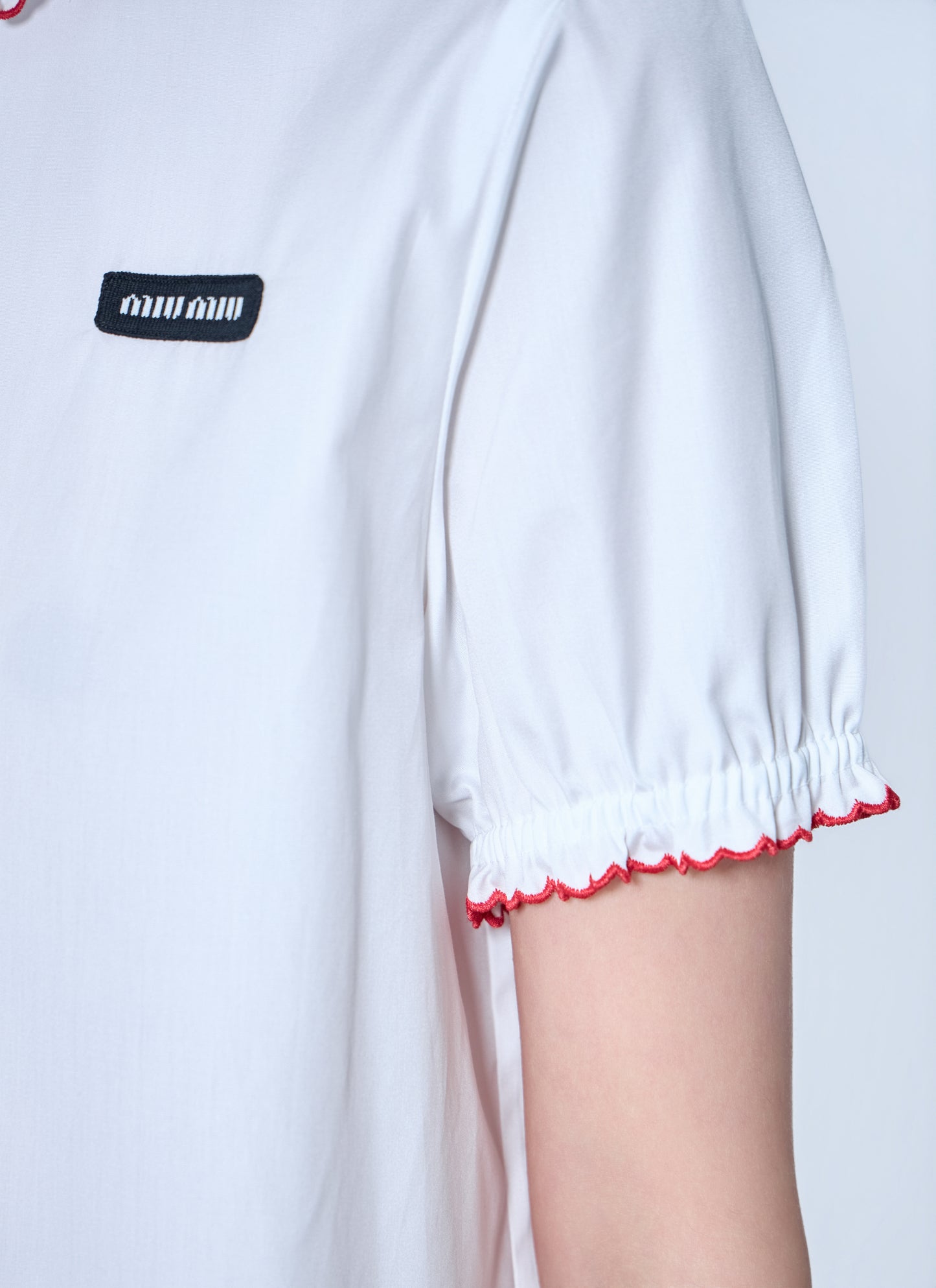Miu Miu Women Embroidered Poplin Shirt MIU MIU