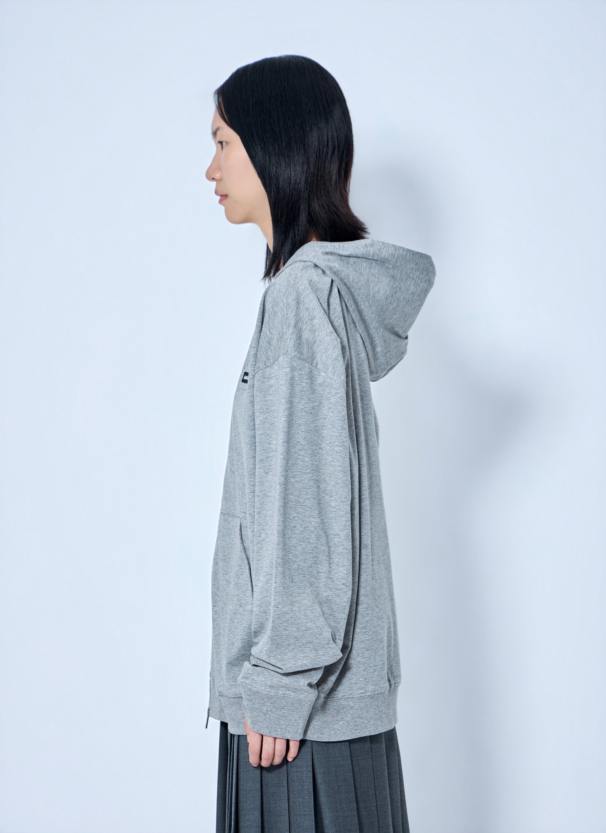Miu Miu Women Zip Hoodie With Patch Detail MIU MIU
