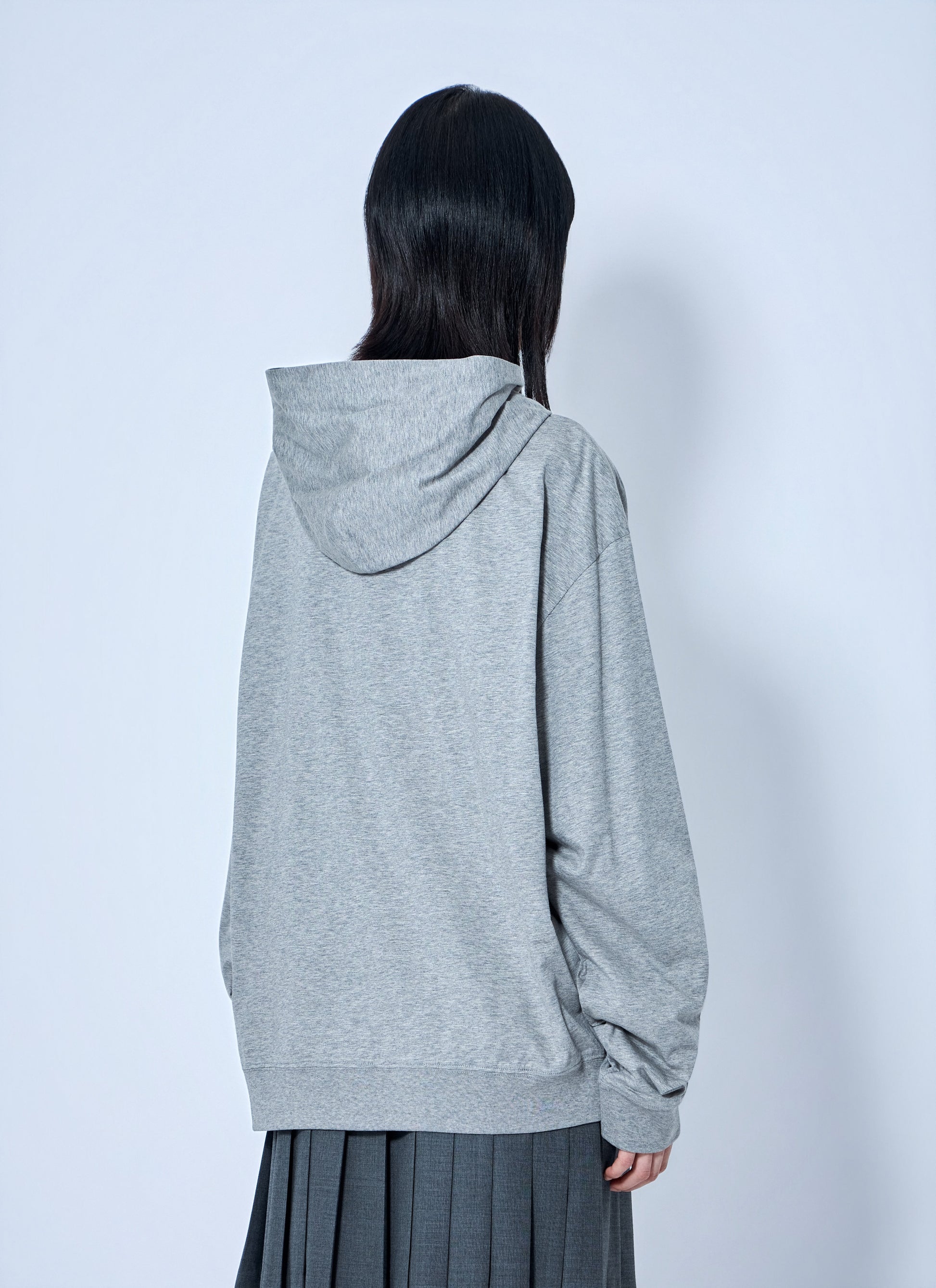 Miu Miu Women Zip Hoodie With Patch Detail MIU MIU