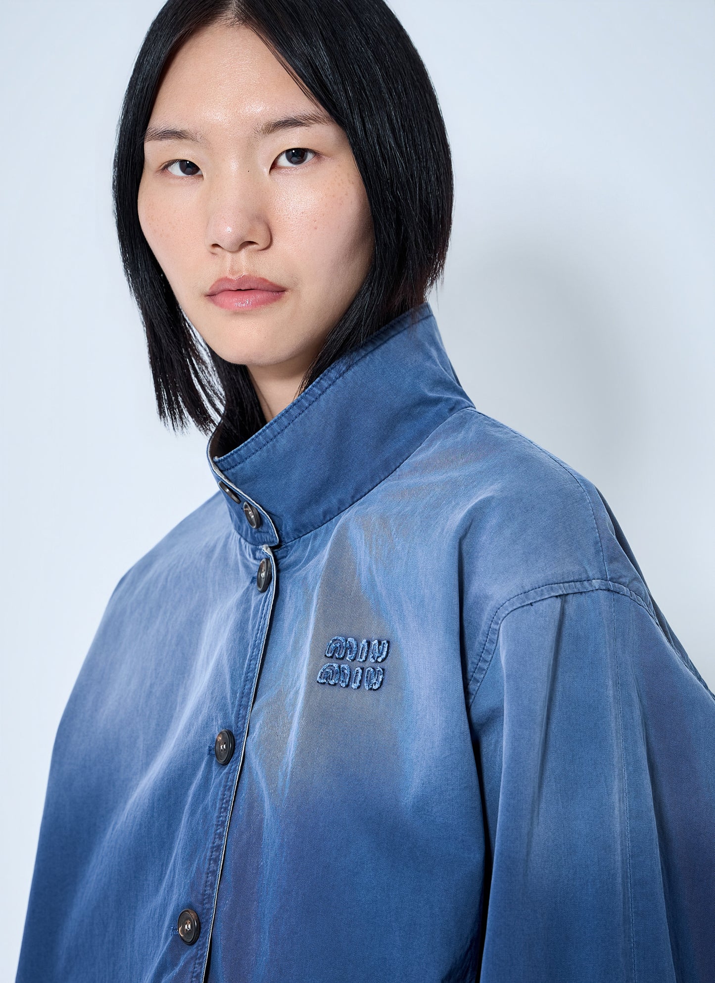 Miu Miu Women Old Washed Twill Blouson Jacket