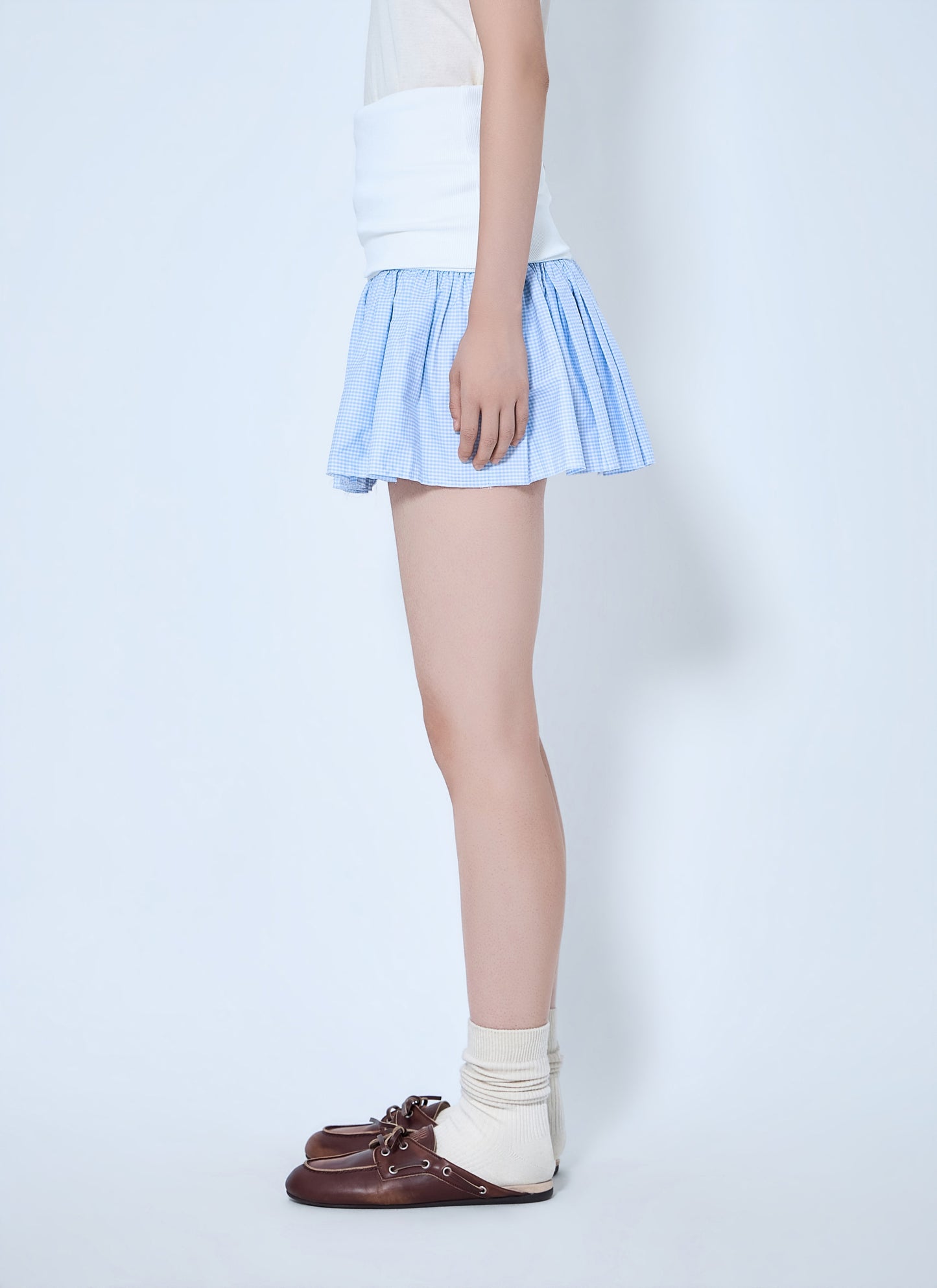 Miu Miu Women Jersey And Poplin Mini Skirt MIU MIU