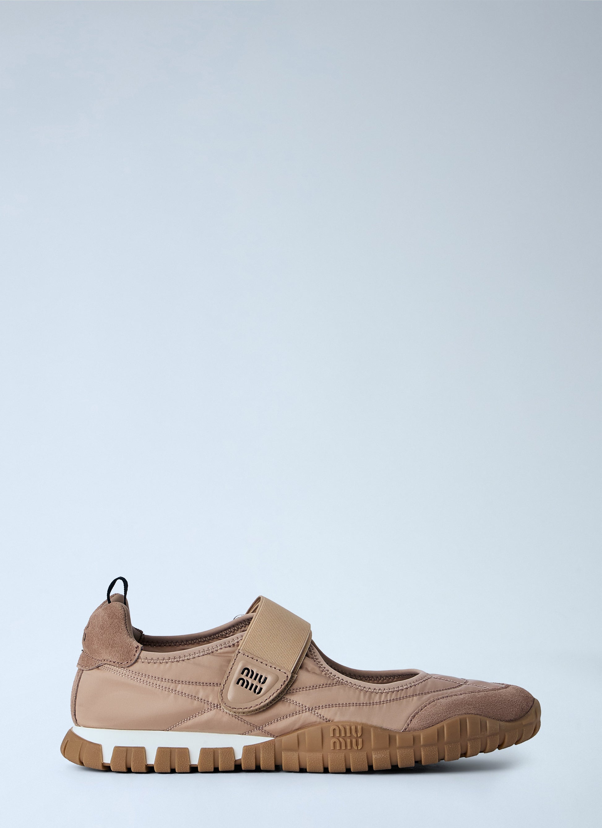 Miu Miu Women Tyre Technical Fabric And Suede Ballerinas MIU MIU