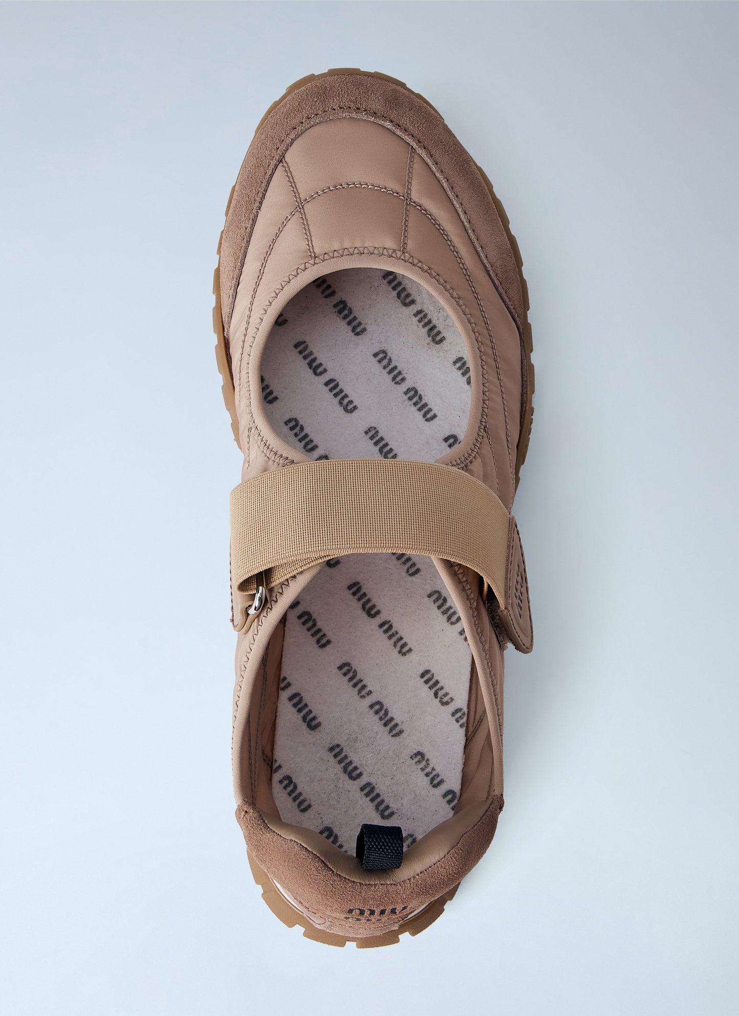 Miu Miu Women Tyre Technical Fabric And Suede Ballerinas MIU MIU