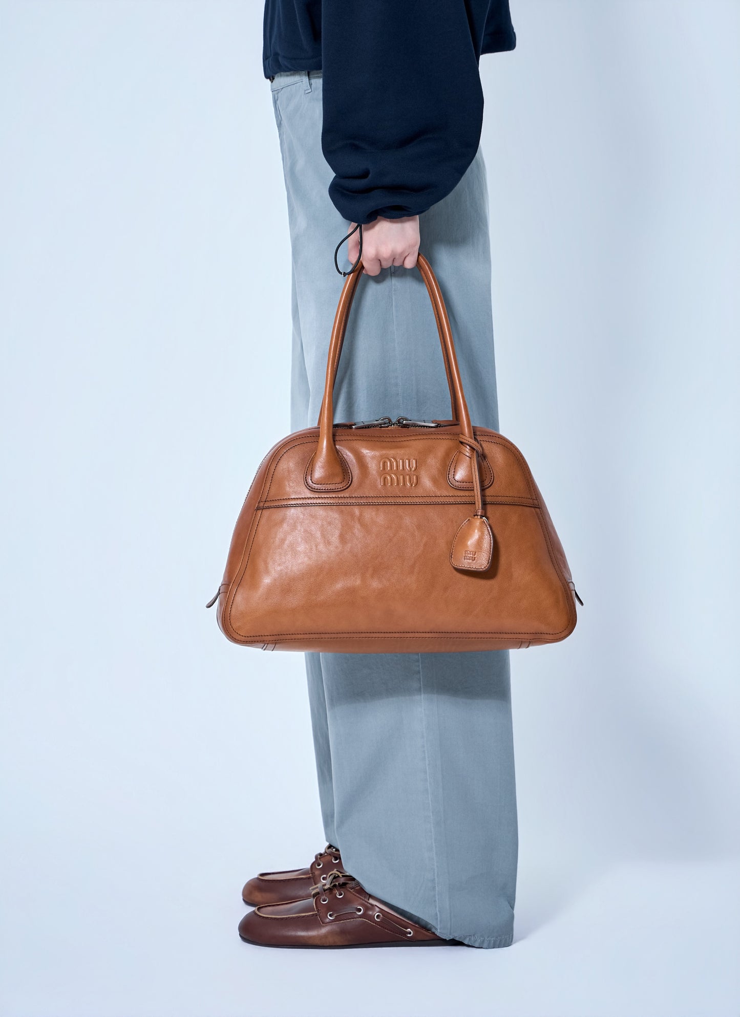 Miu Miu Women Embossed Leather Top Handle Bag MIU MIU