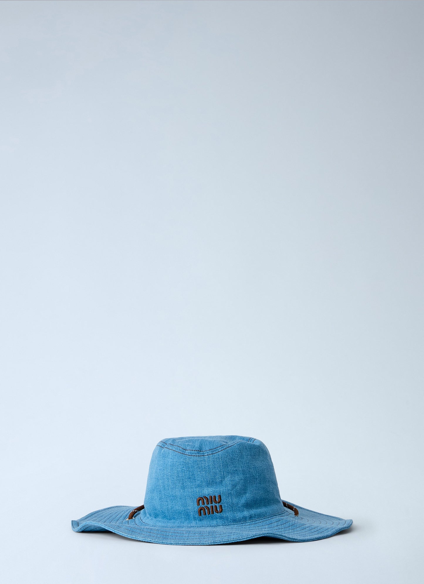 Miu Miu Women Wide-Brimmed Logo Hat MIU MIU