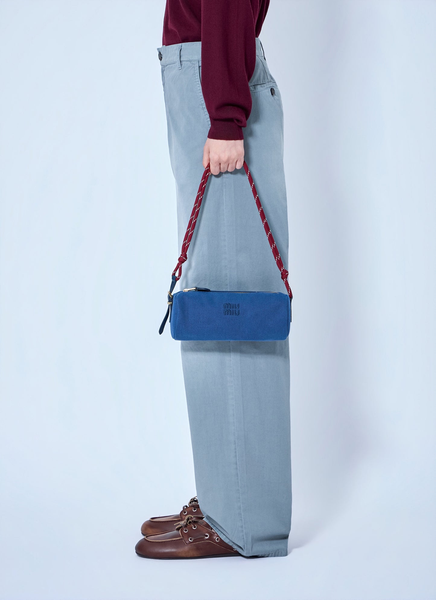 Miu Miu Women Gabardine Rope-Strap Shoulder Bag MIU MIU