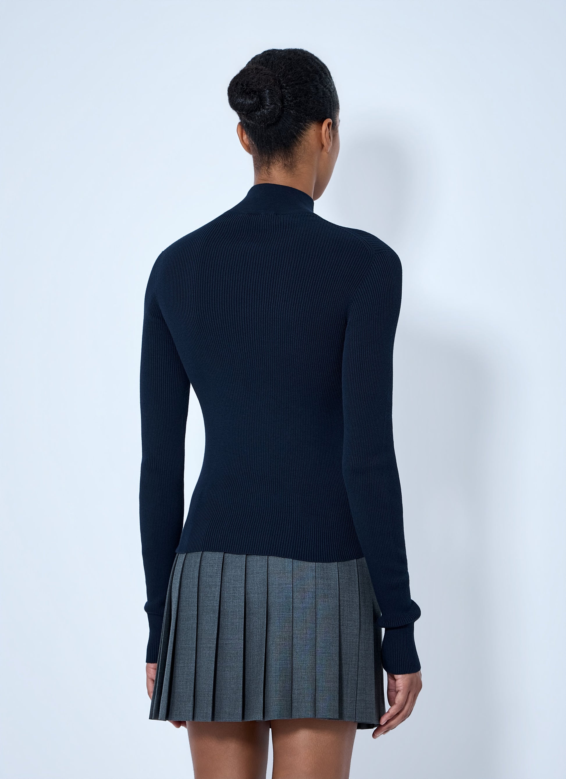 Miu Miu Women Ribbed-Knit Logo-Embroidered Cardigan MIU MIU