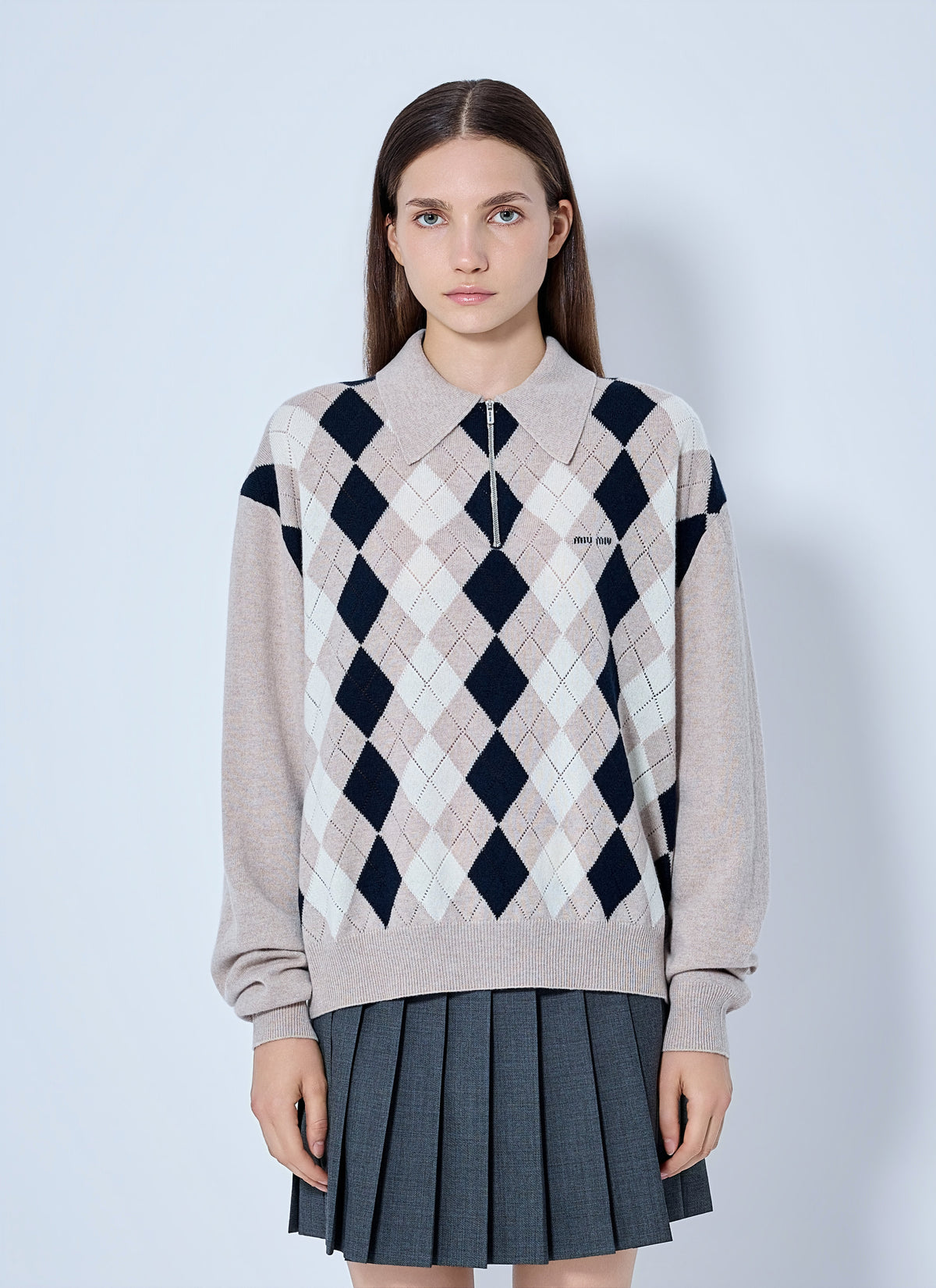 Miu Miu Women Cashmere Polo Sweater MIU MIU