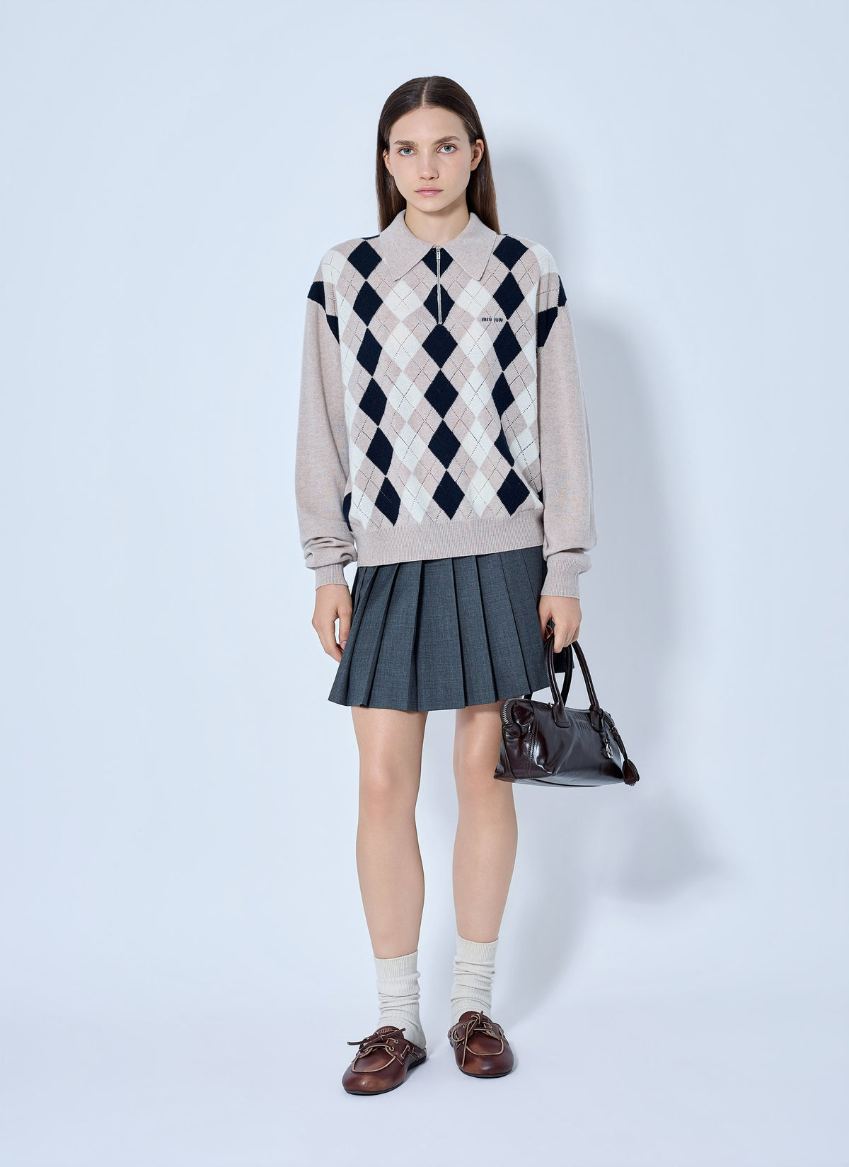 Miu Miu Women Cashmere Polo Sweater MIU MIU
