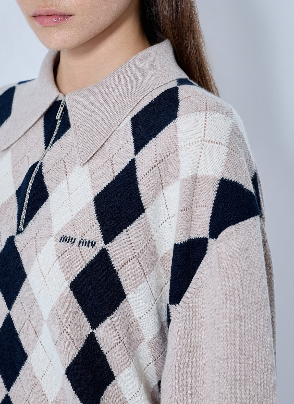 Miu Miu Women Cashmere Polo Sweater MIU MIU