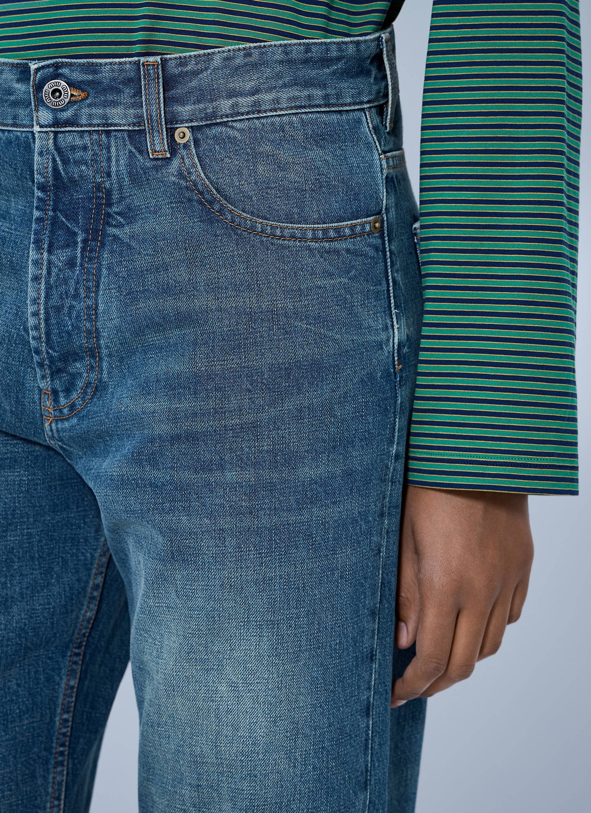 Miu Miu Women Wide-Leg Denim Jeans MIU MIU